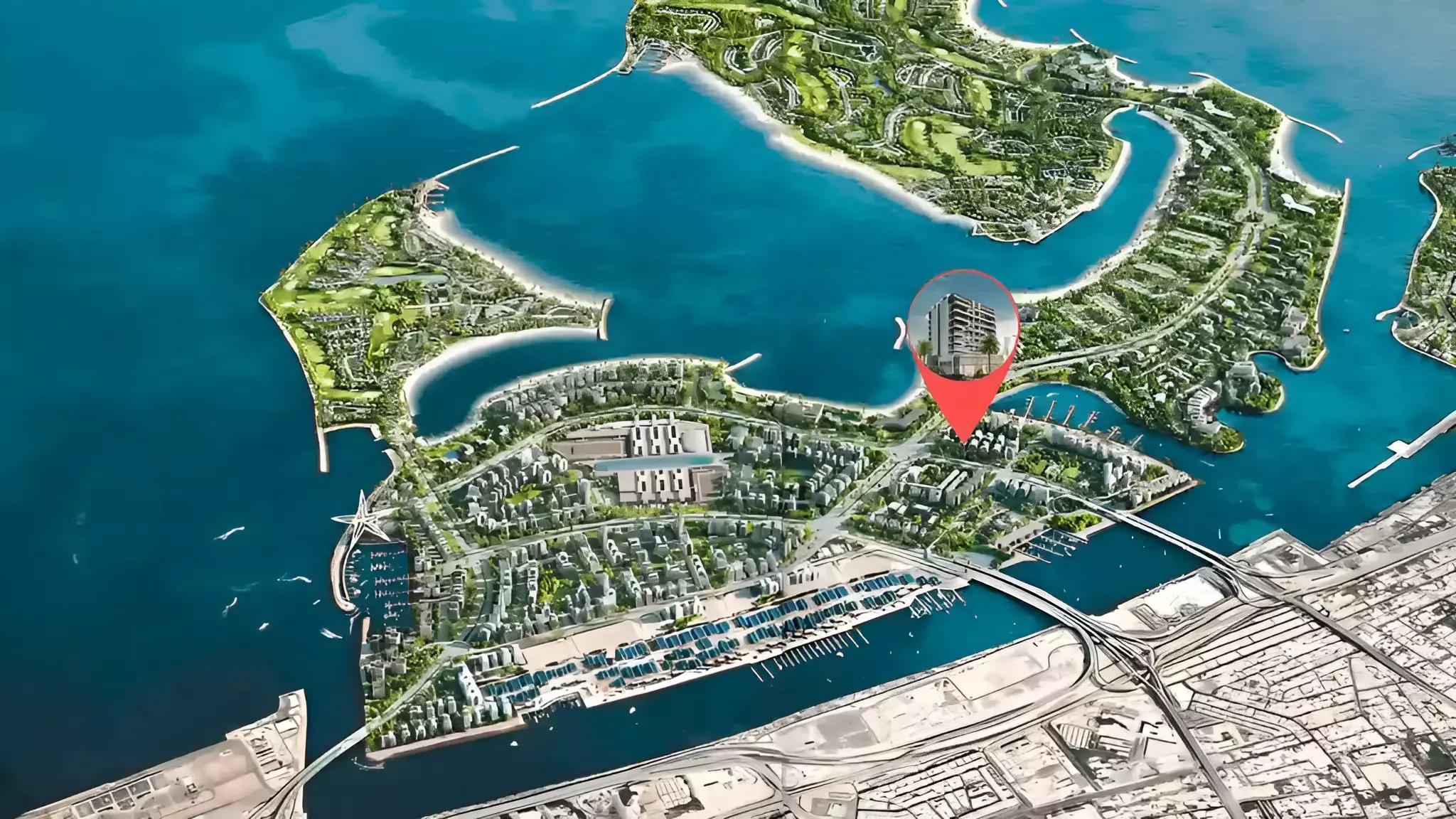 Sea View Residence Club House masterplan layout, Dubai Islands