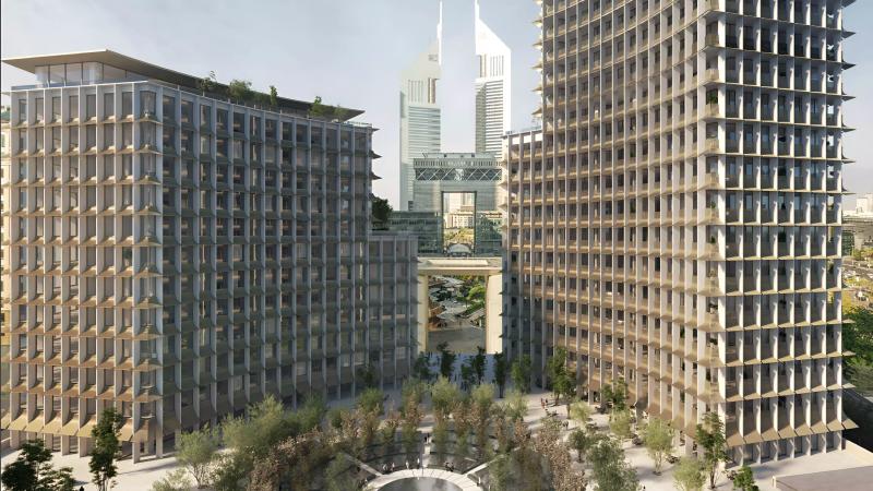 Four Seasons Private Residences DIFC exterior tower view, Dubai