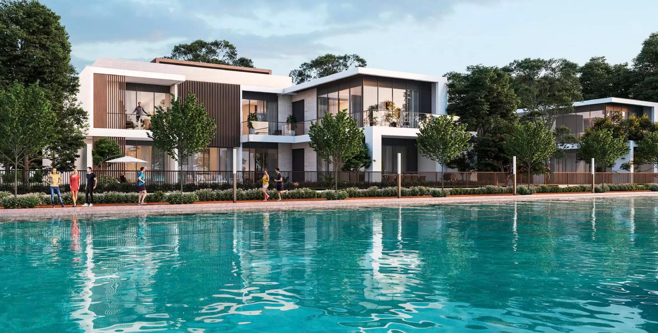 Sobha Hartland Phase 2 building facade and landscaped grounds, Dubai
