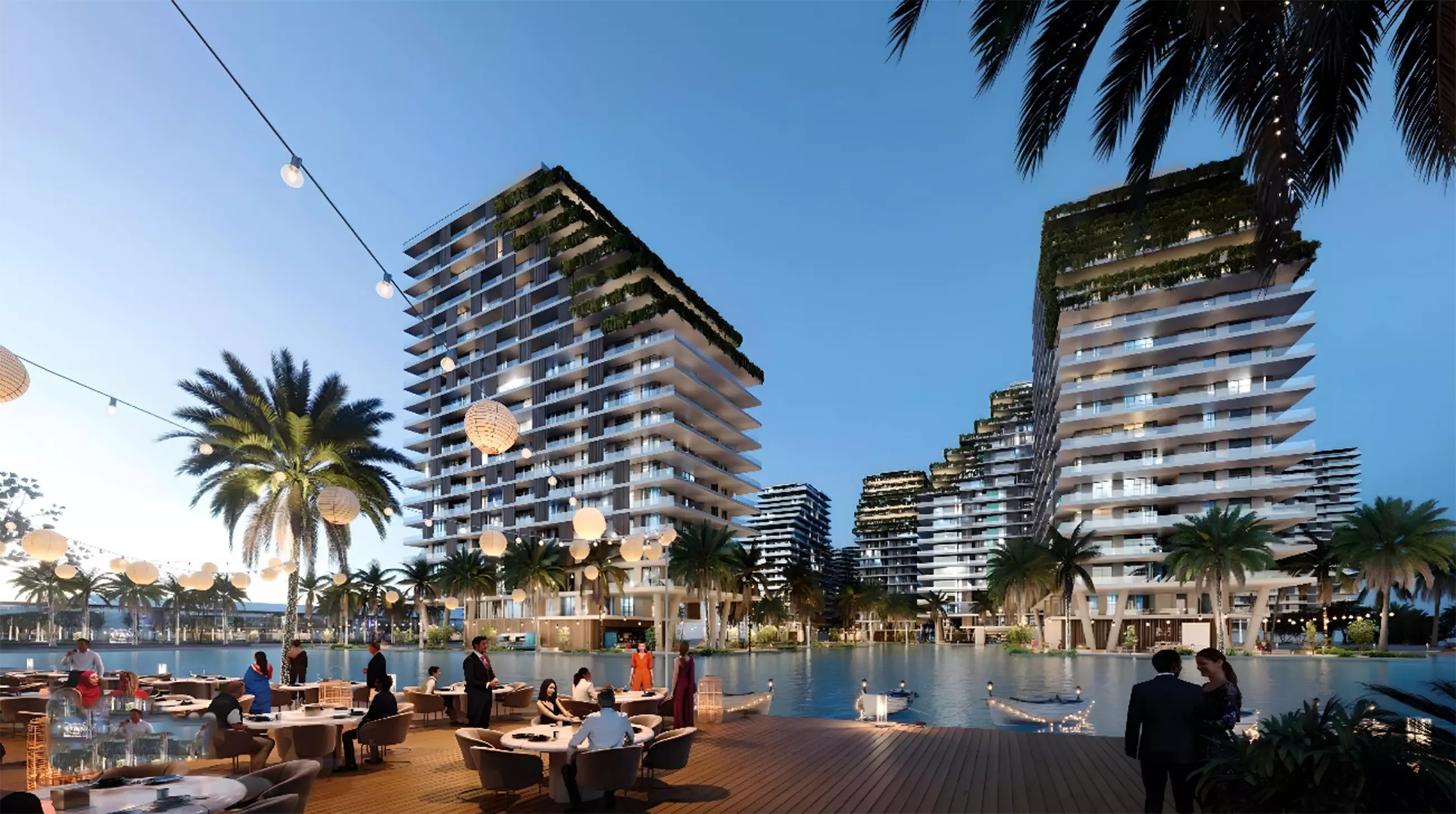 Azizi Venice 14 building elevation, Azizi Venice waterfront cluster