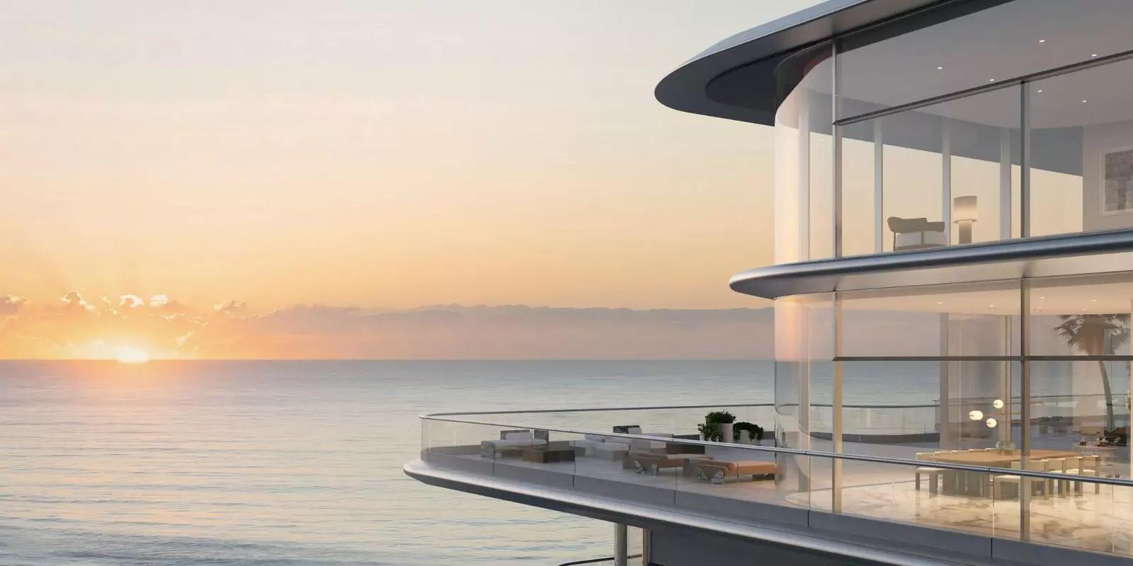 Orla by Omniyat exterior tower view on Palm Jumeirah's Crescent, Dubai