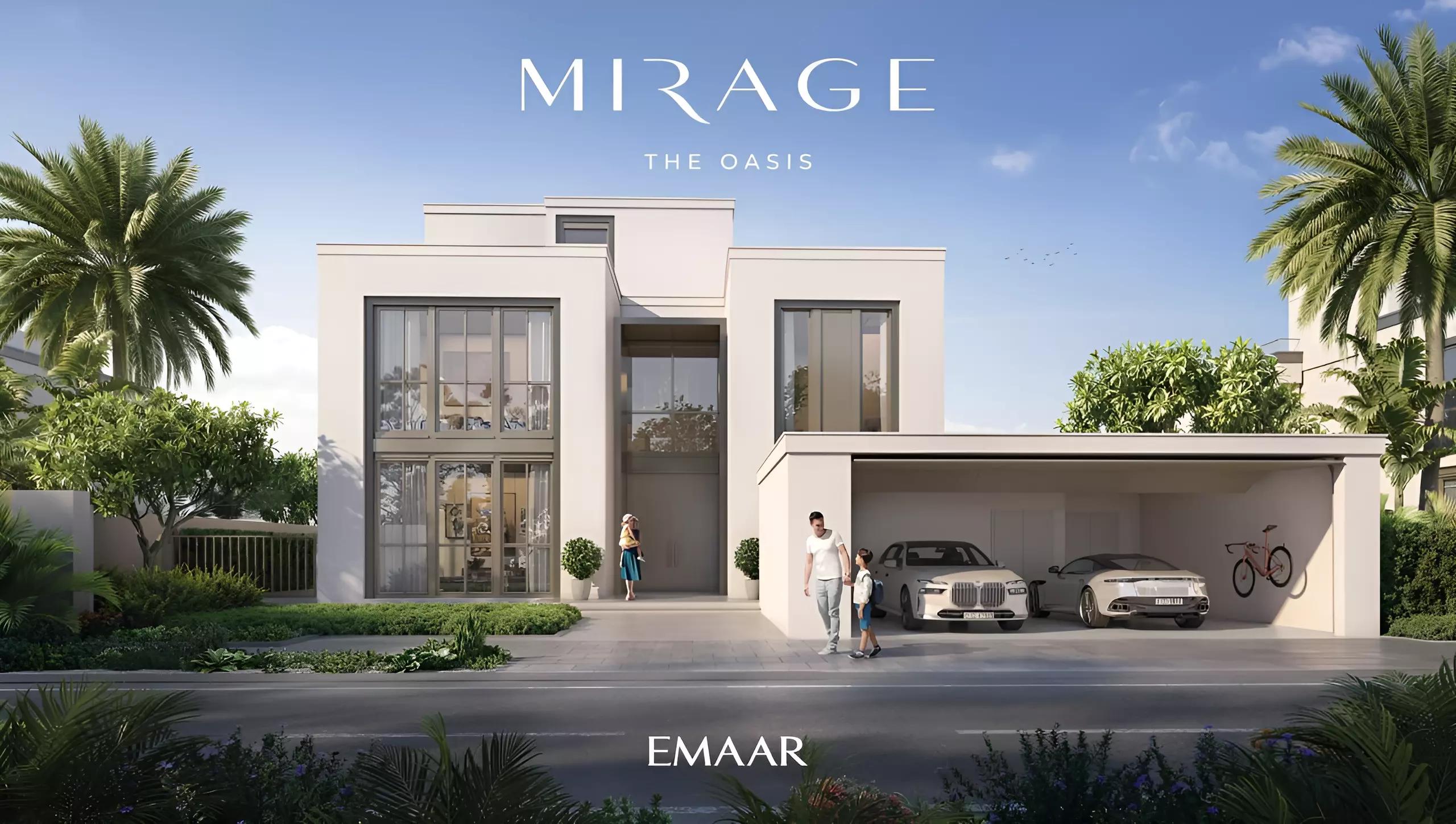 Mirage villa facade and driveway, The Oasis by Emaar, Dubai