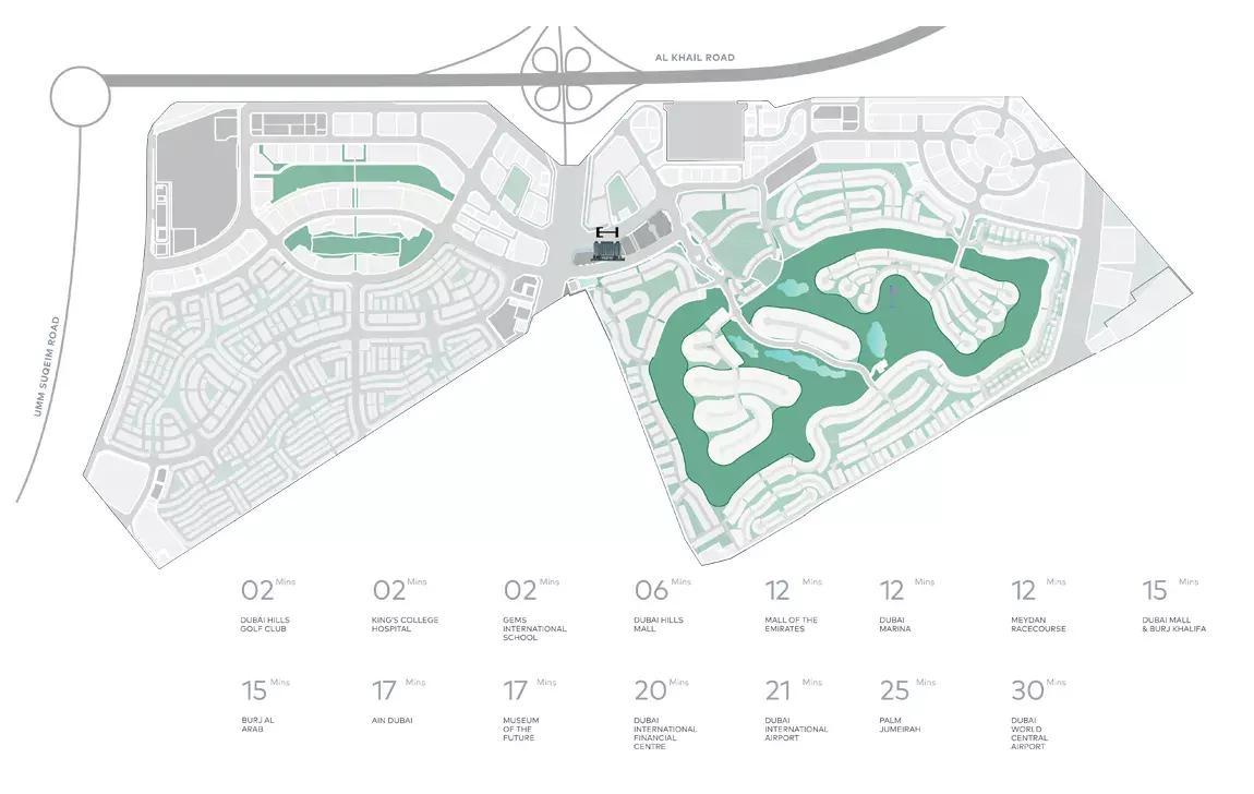 Master plan layout of Ellington House Phase 4, Dubai Hills Estate, Dubai