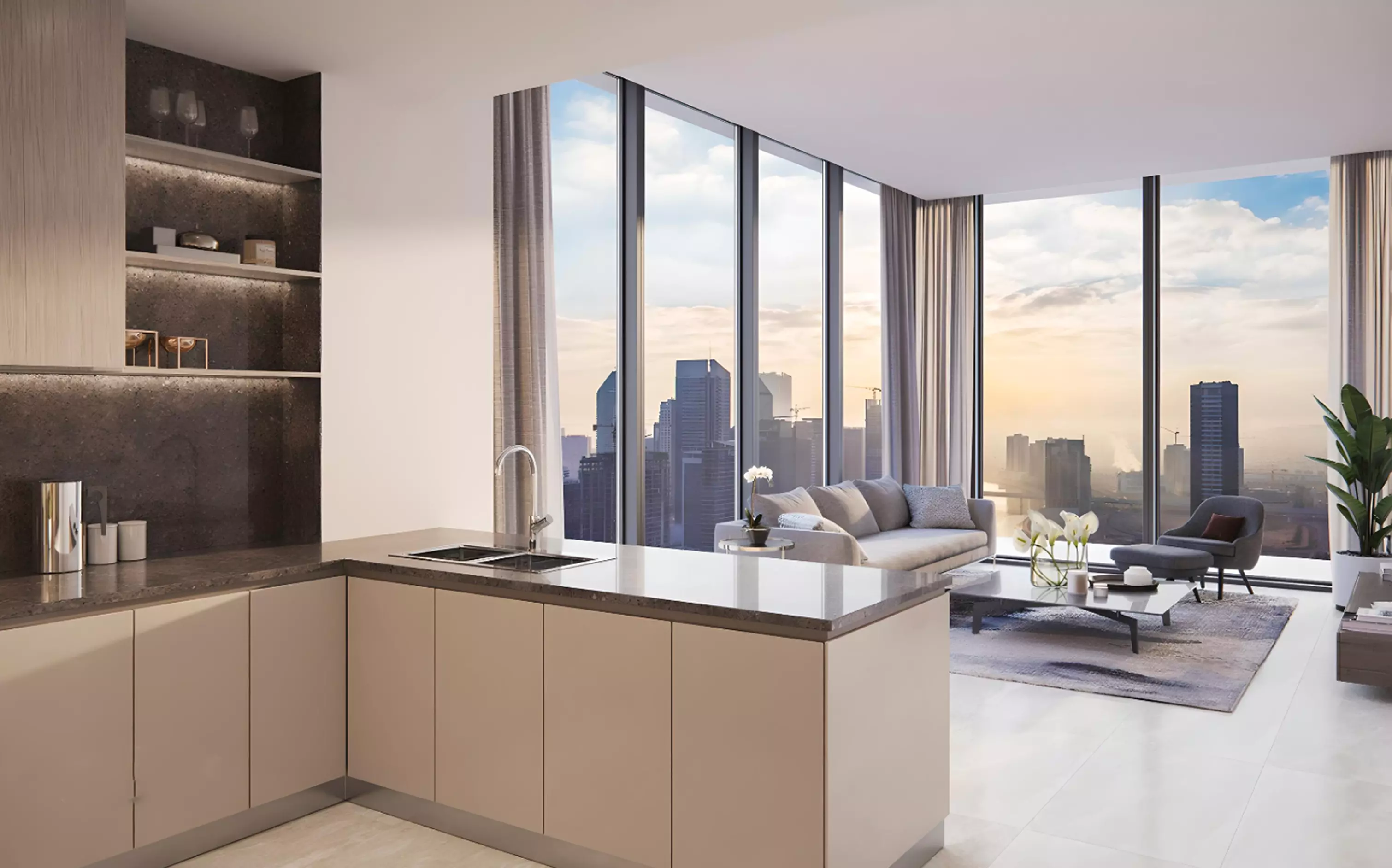 Gymnasium at Peninsula Five residential tower