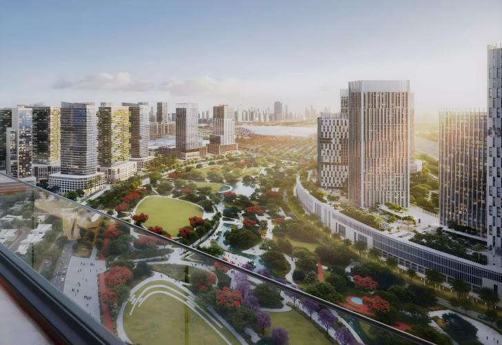 Azizi Milan 28 exterior tower view, City of Arabia, Dubai