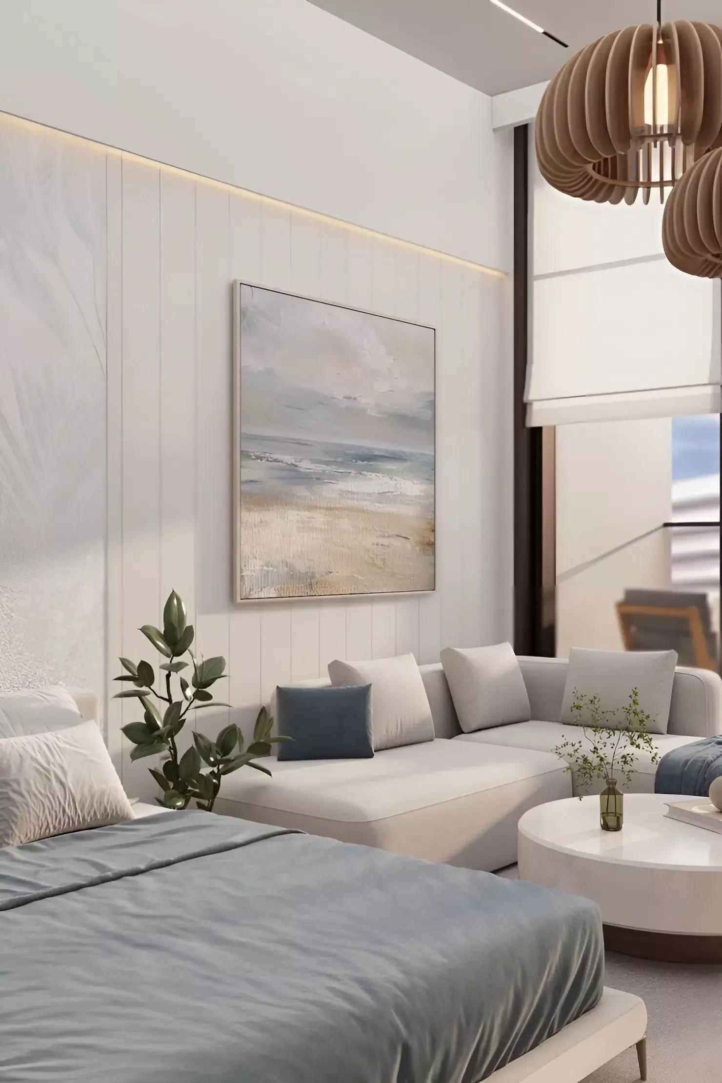 Lumiere Heights apartment interior living space, Al Jaddaf, Dubai