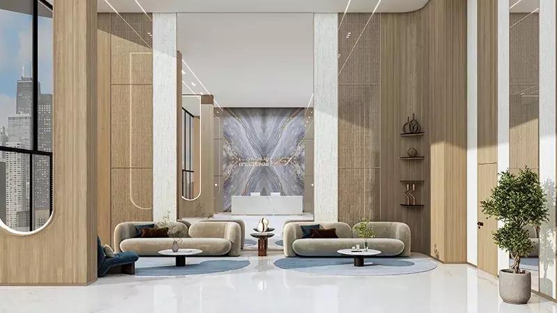 Binghatti Apex apartment interior view, Dubai