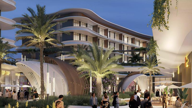 Mayfair Nexus exterior facade view, Dubai Lifestyle City, Dubai Land