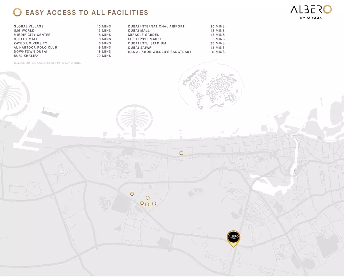 Albero by Oro24 master plan layout, Liwan, Dubai