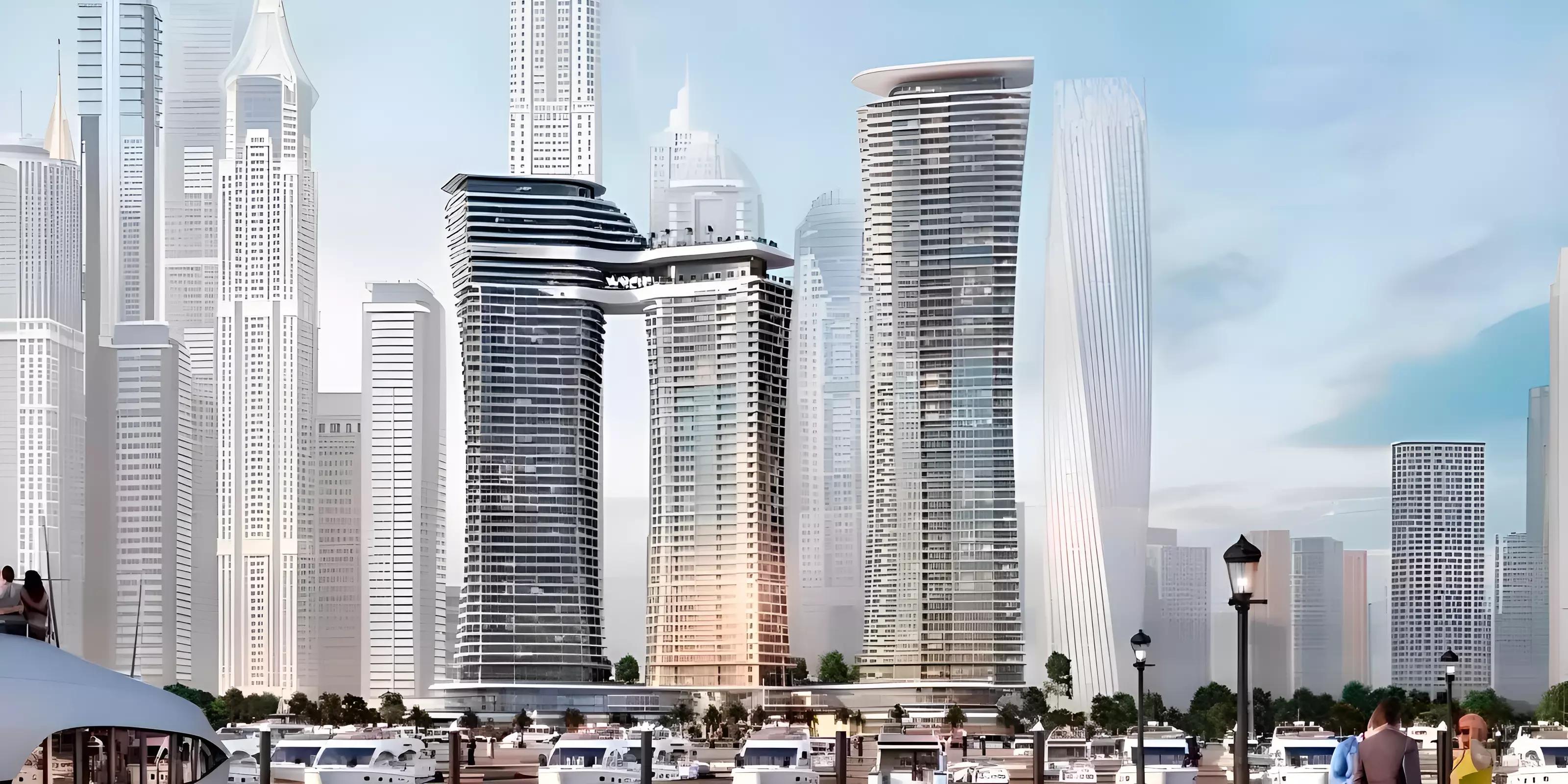 Exterior tower view of Sky Edition at Seahaven, Dubai Marina