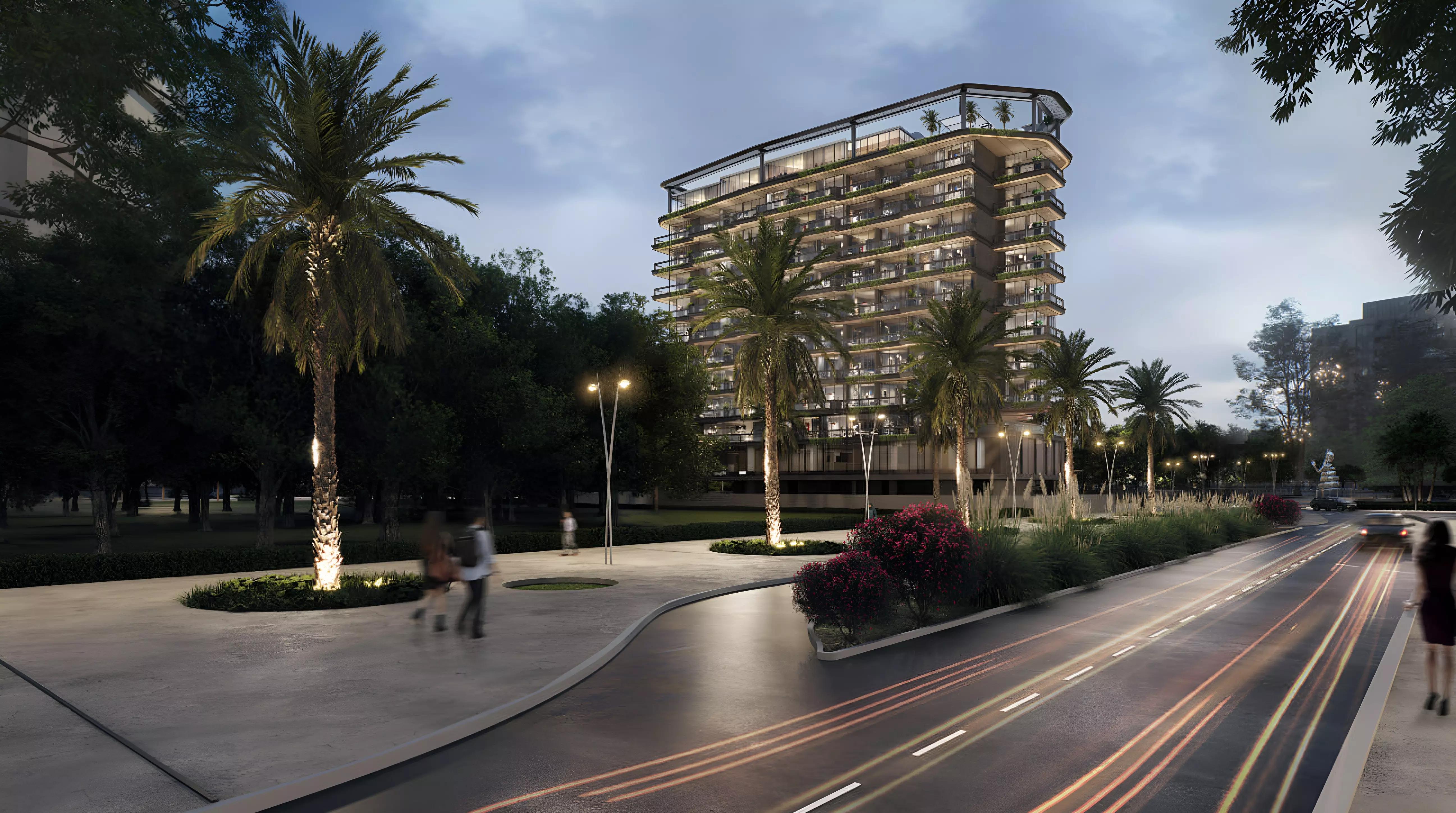 Marquis Vista interior apartment living space, Dubai Land Residence Complex