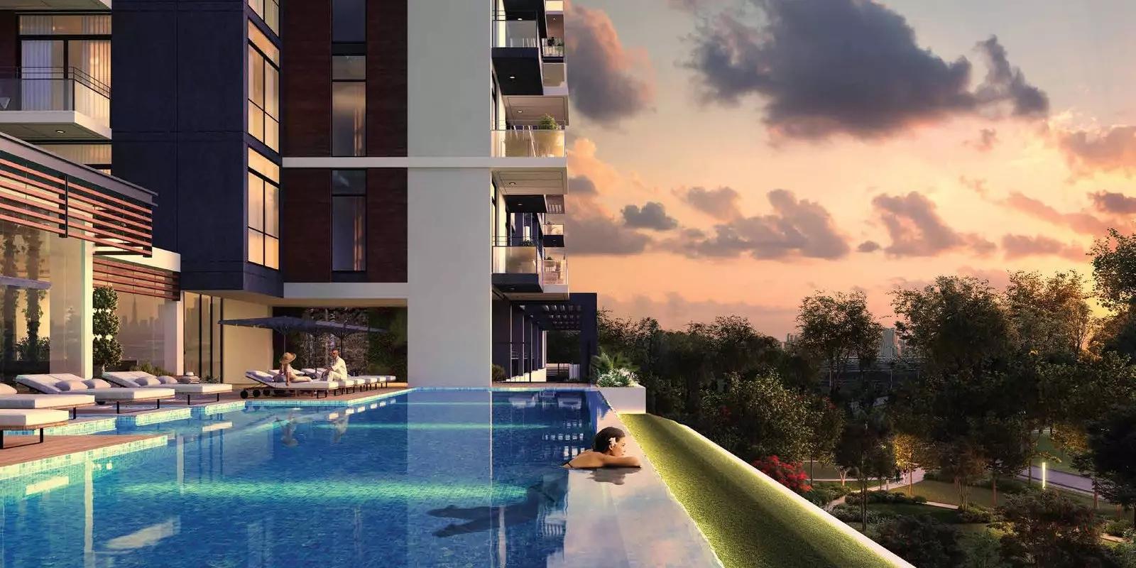 Wilton Park Residences apartment interior living area, MBR City, Dubai