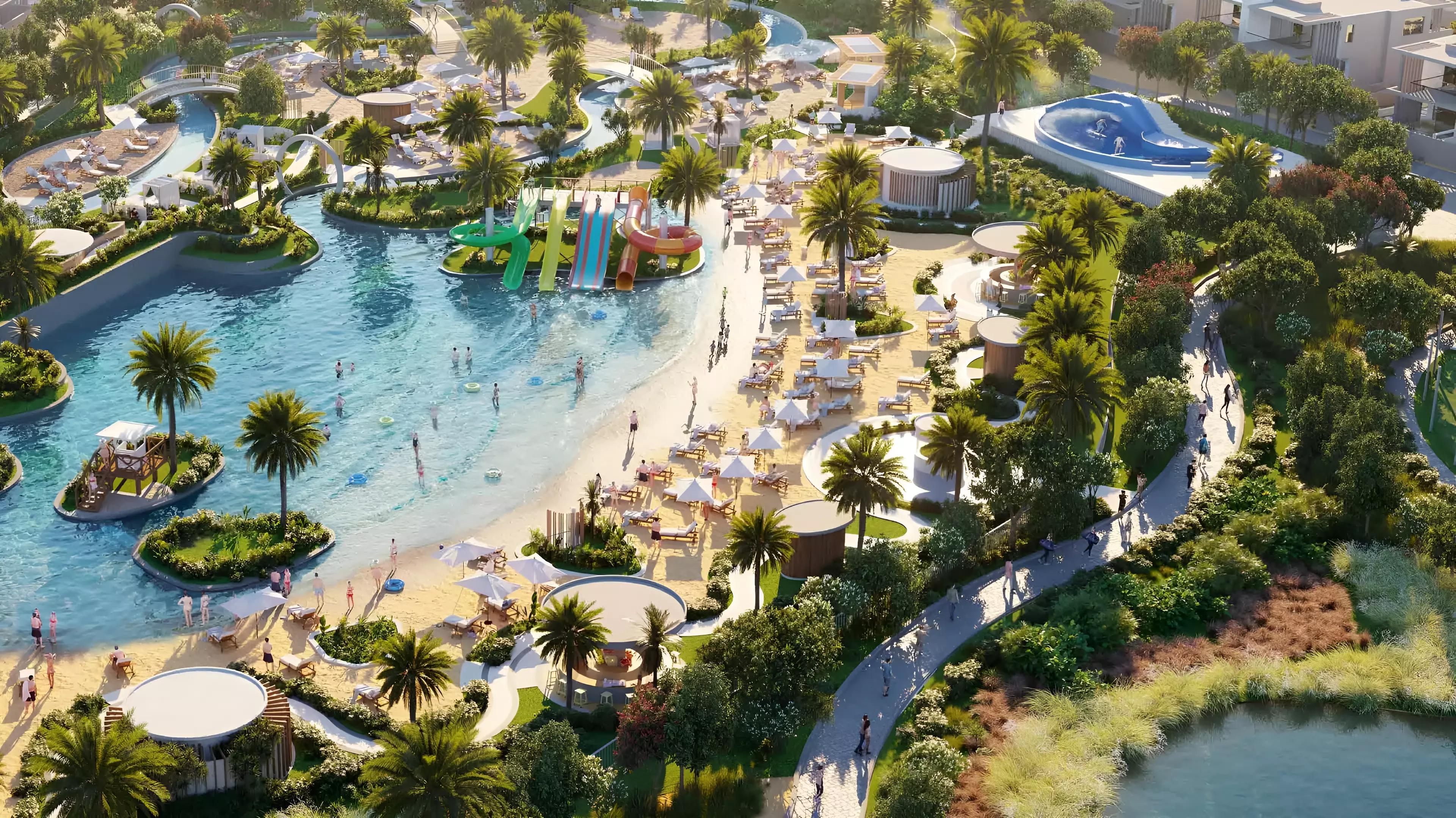 Violet 4 community amenity area, Damac Hills 2, Dubai