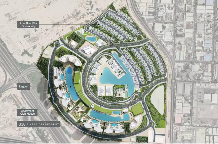 Master plan layout of 330 Riverside Crescent within Sobha Hartland II