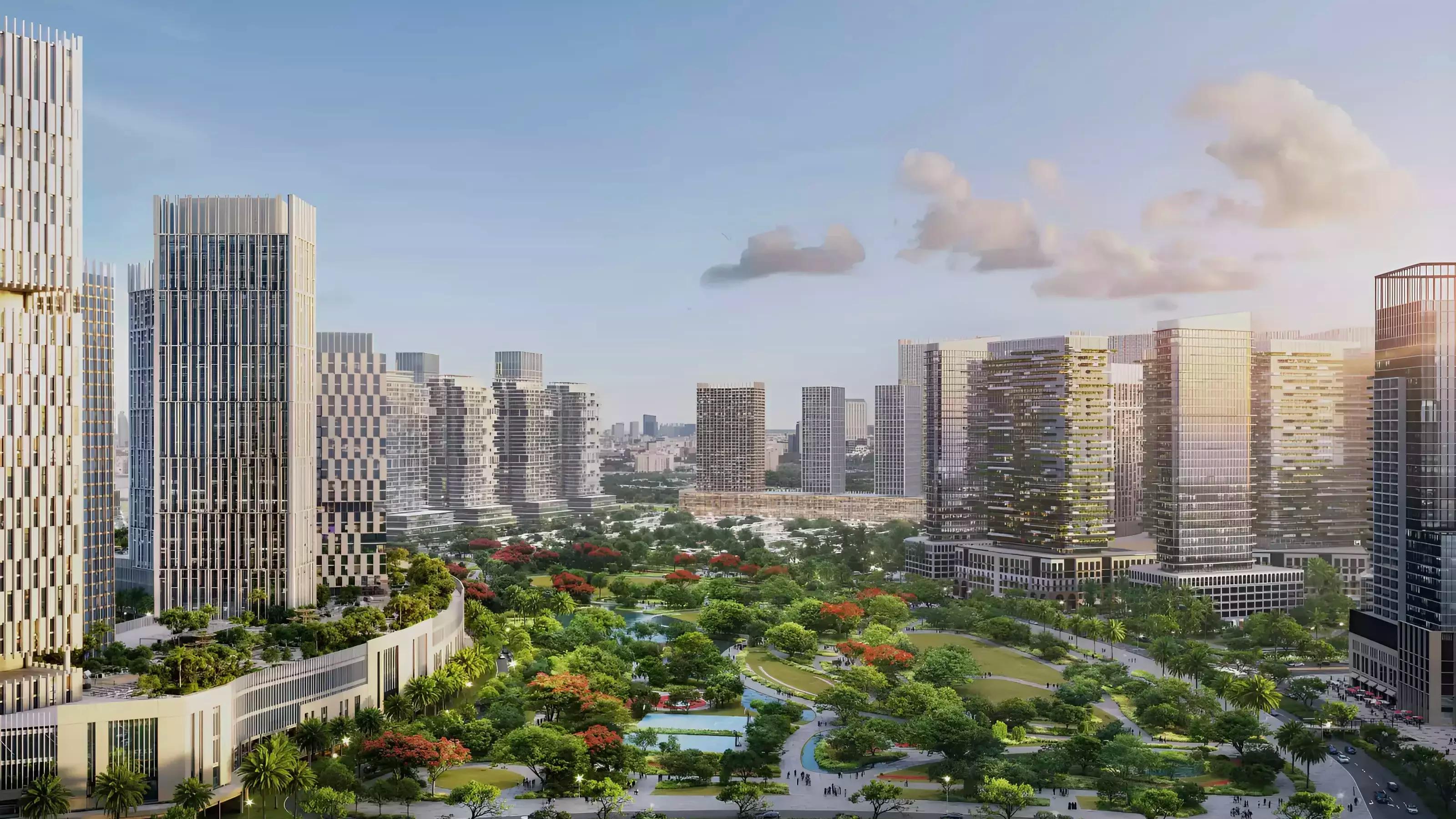 Azizi Milan 51 residential tower exterior in City of Arabia, Dubai