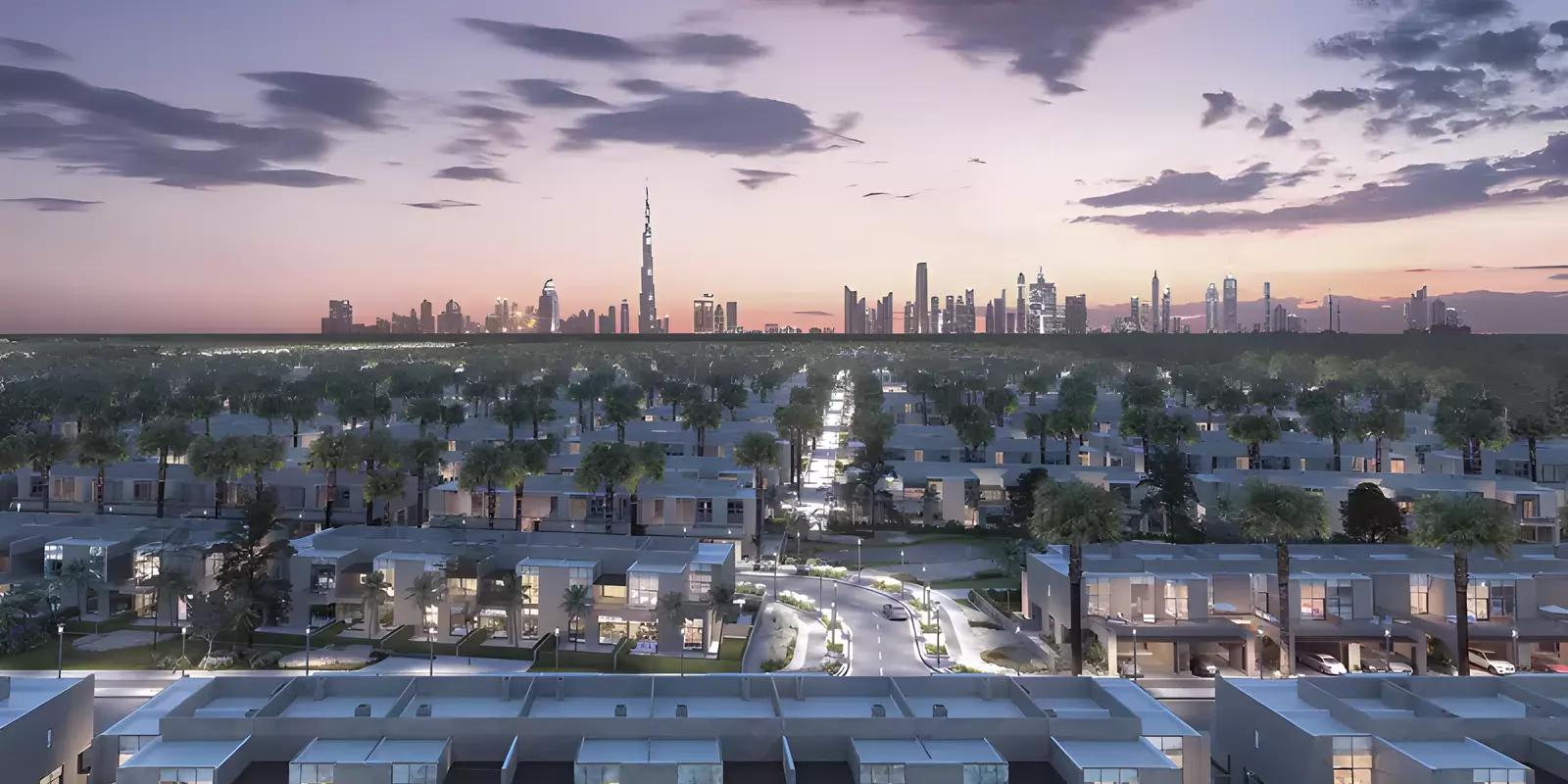 Community pathway and greenery at Senses at The Fields, Mohammed Bin Rashid City