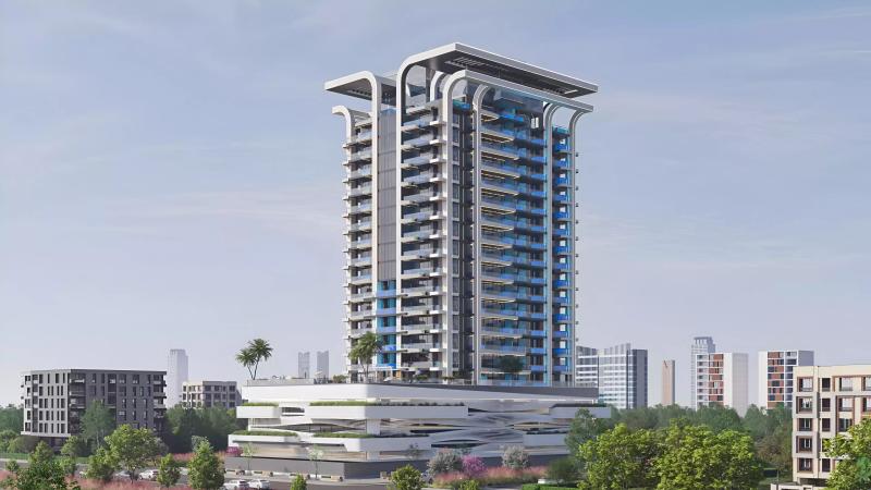 Samana Manhattan tower exterior facade, JVC, Dubai