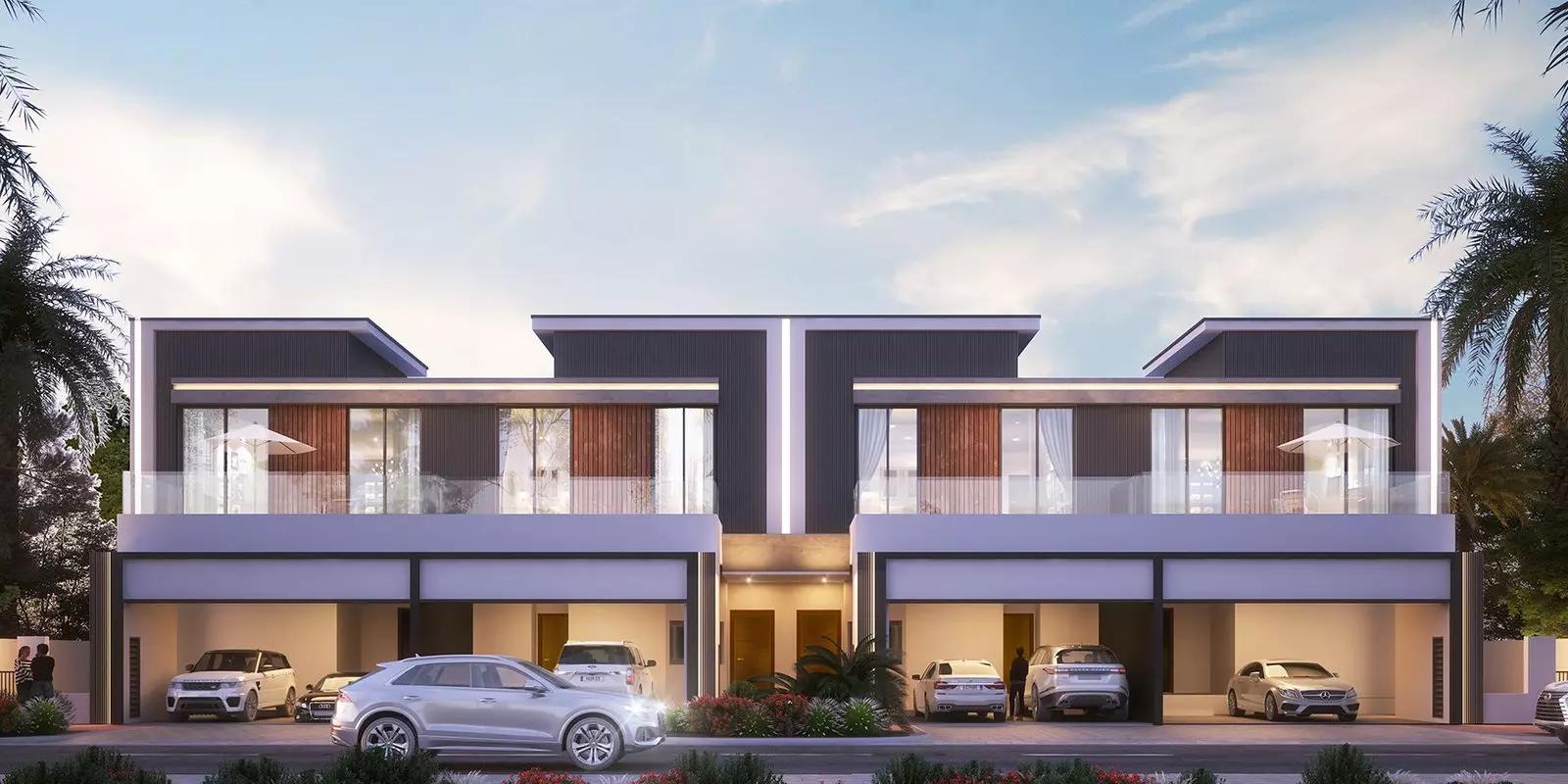 Paradise Hills interior living space with kitchen appliances, Dubai