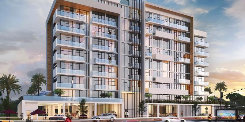 Apartment interior living space at Azizi Riviera 44, Meydan, Dubai