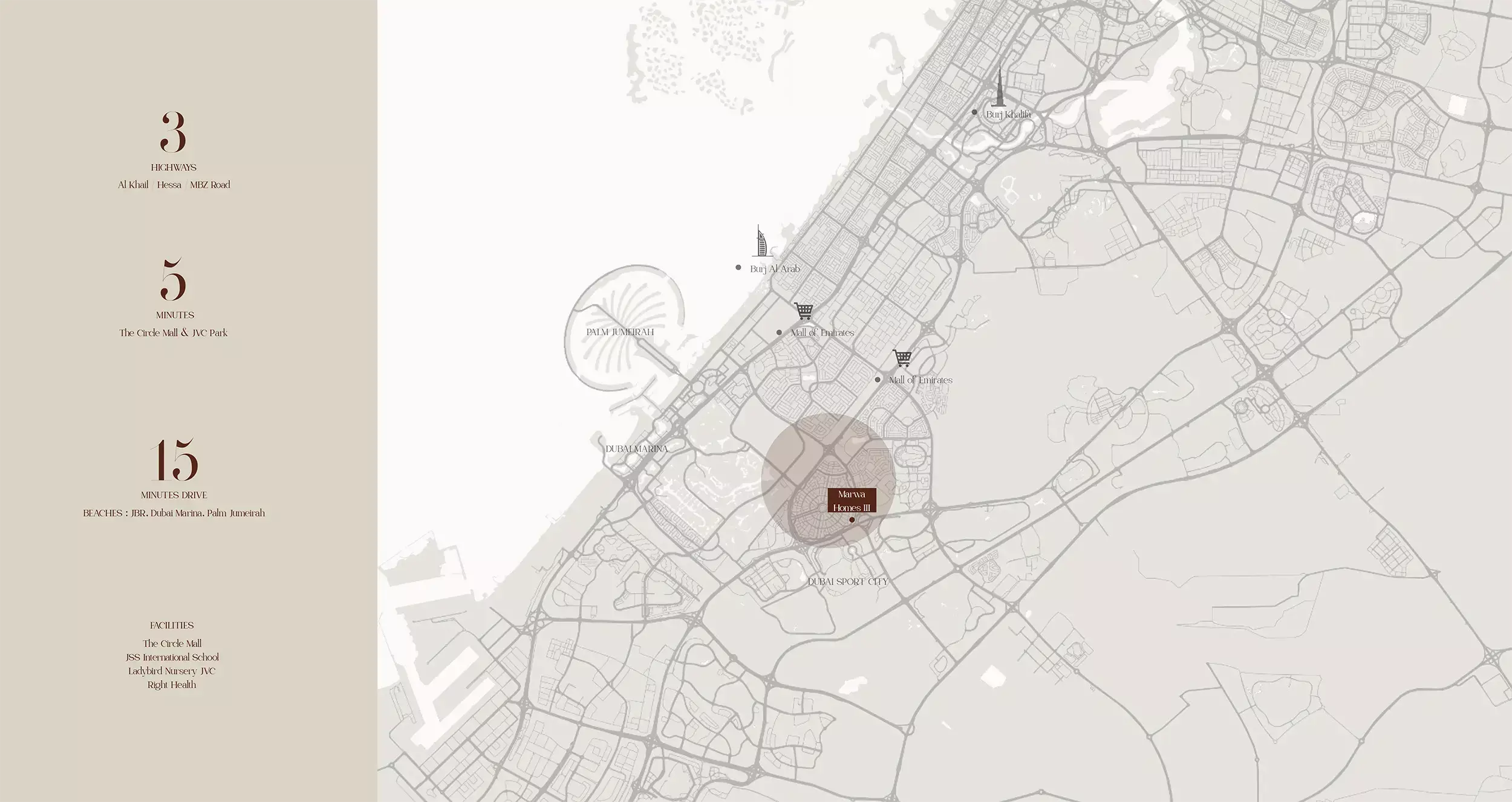 Marwa Homes 3 community master plan, JVC District 14, Dubai