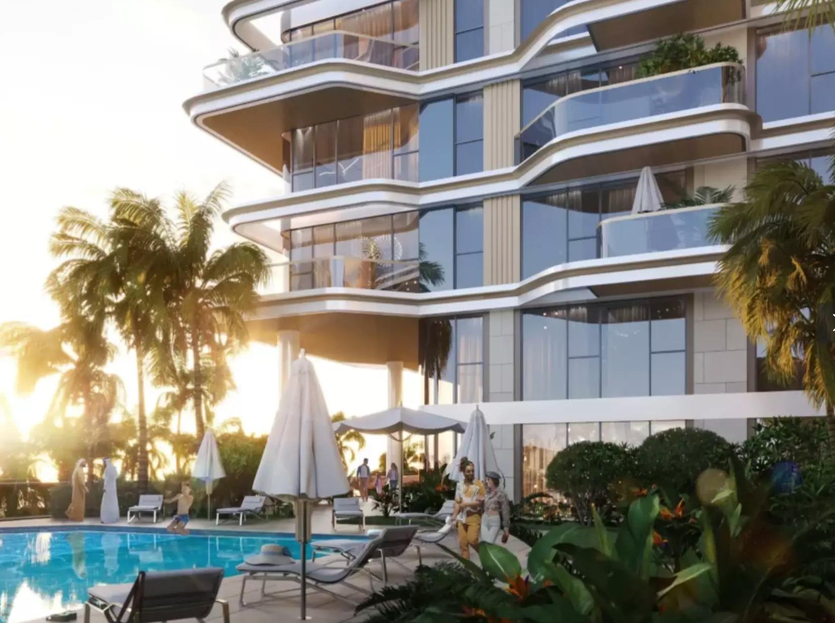 Edgewater Residences Phase 2 building facade and entrance, Dubai Islands