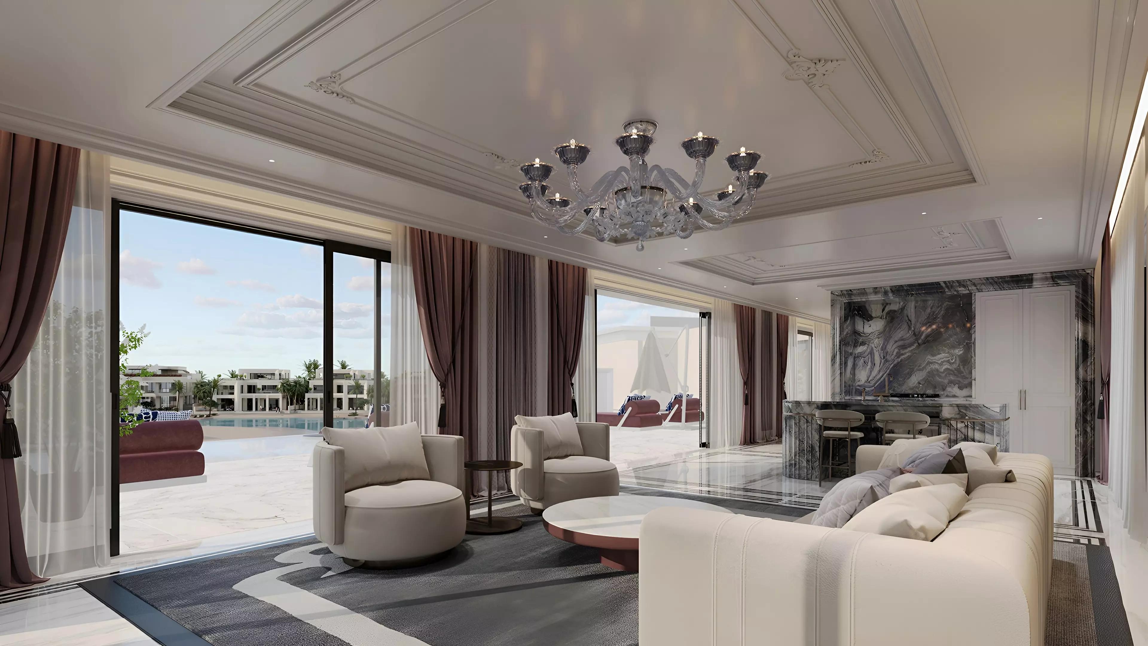 Monaco Mansions community amenity area, Azizi Venice, Dubai South