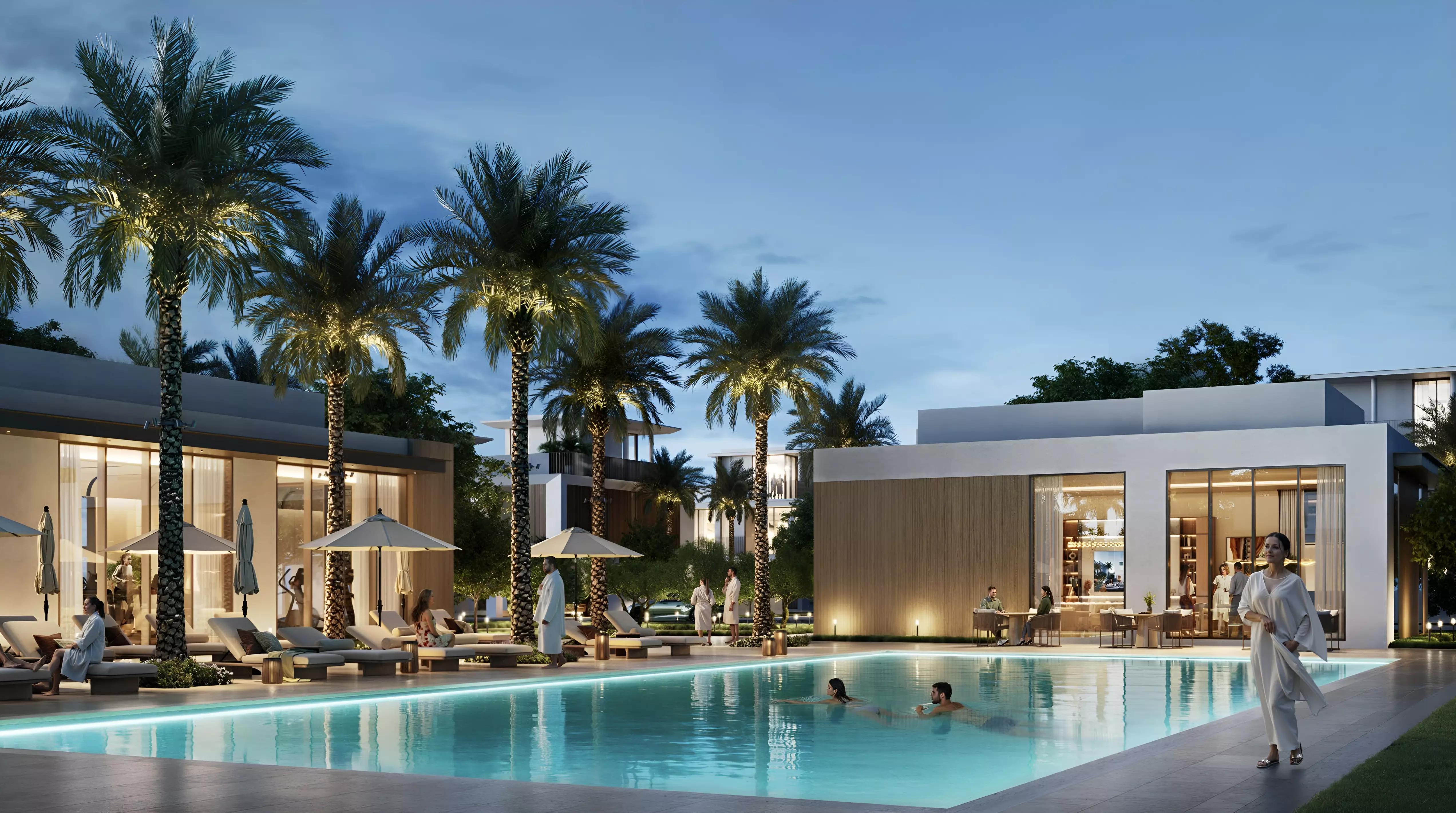 Landscaped garden area within the Selvara community, Dubai