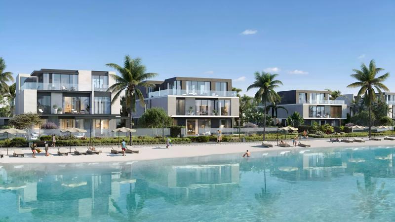 Exterior view of The Lakeview Villas by Ellington in The Sanctuary, MBR City, Dubai