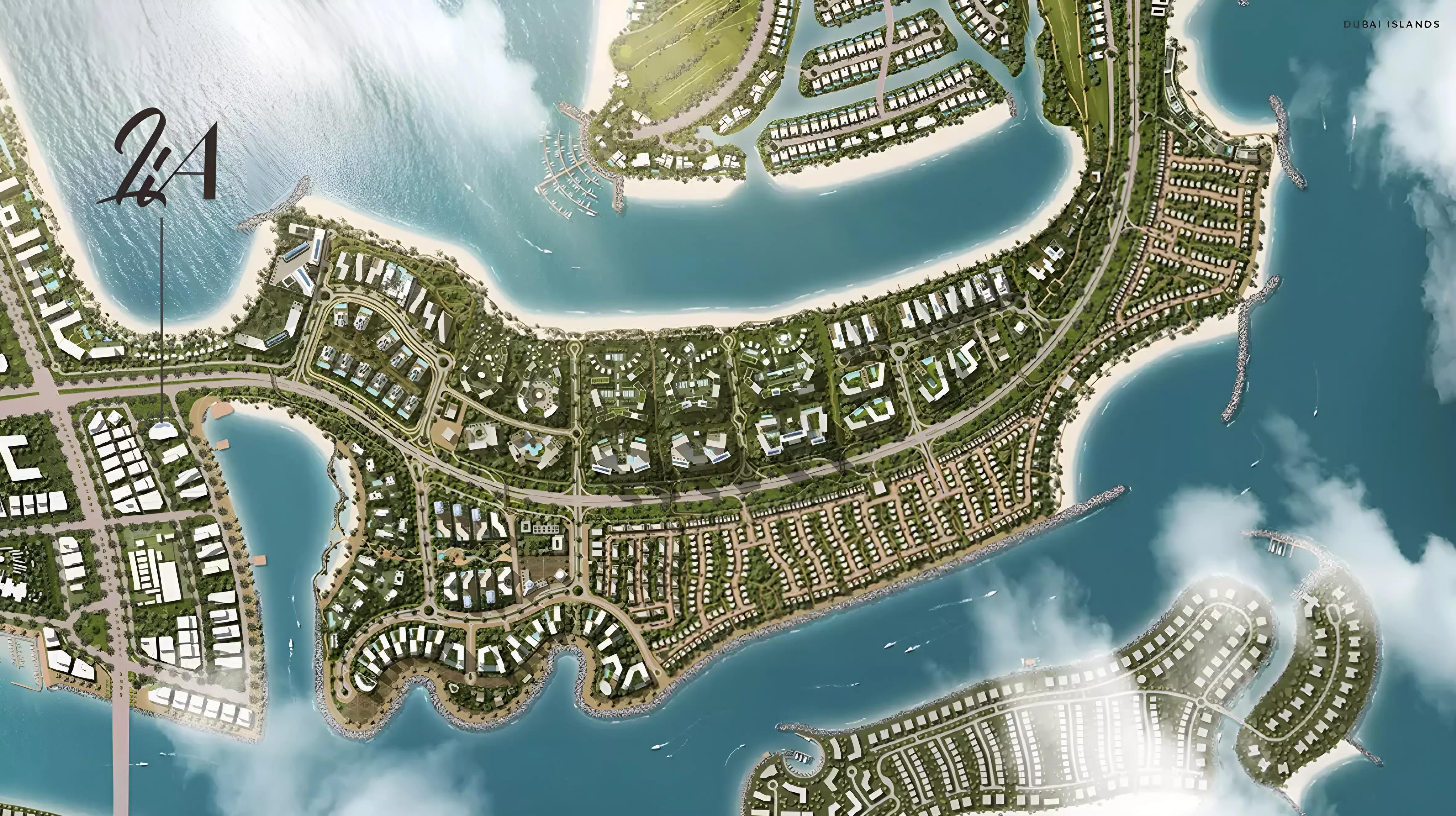 Lia Residences master plan layout, Dubai Islands