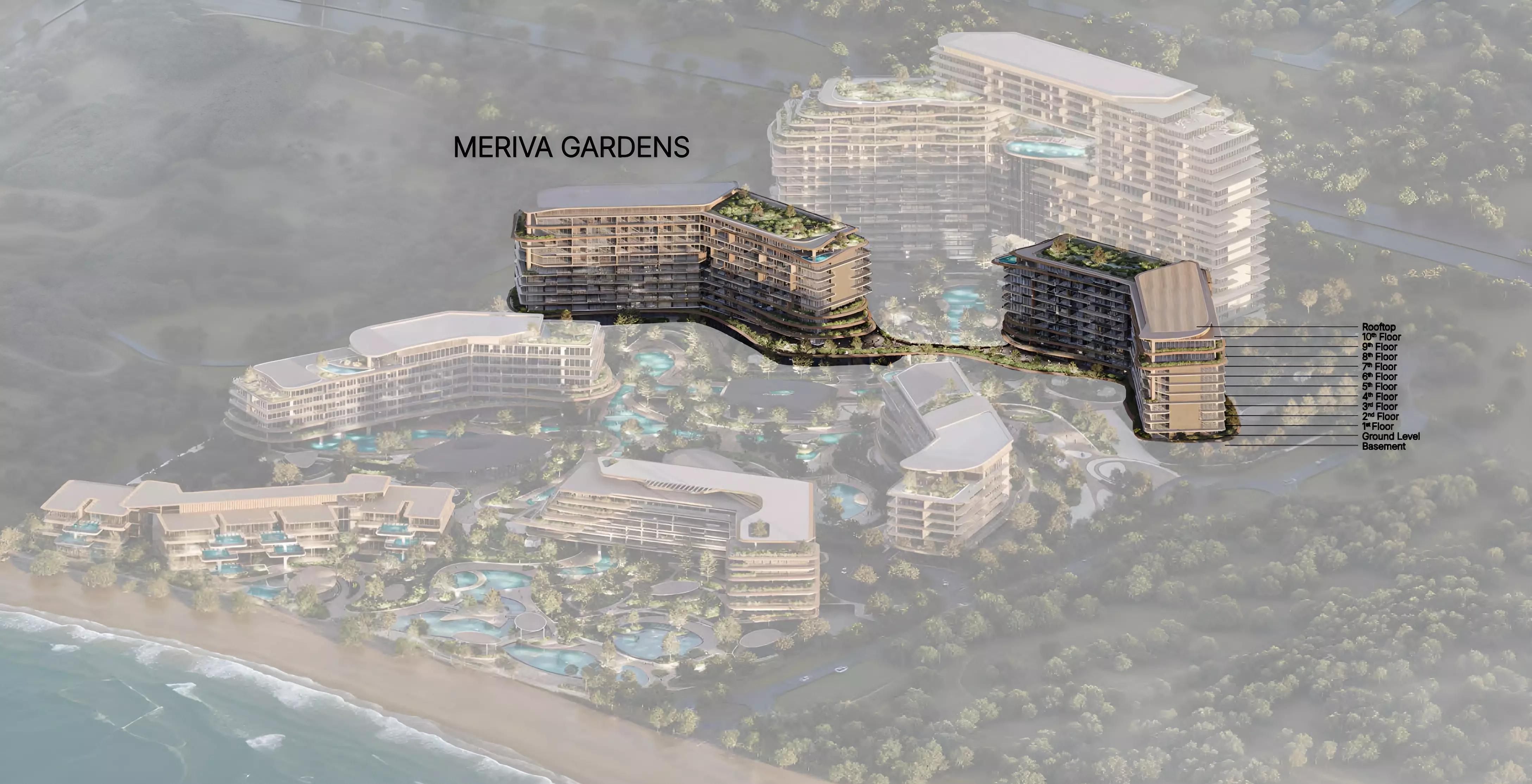 Meriva Gardens master plan layout, Dubai Islands