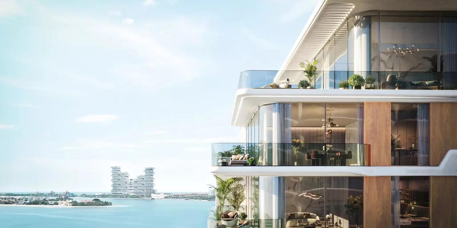 Luce Palm Jumeirah residential tower street view, Dubai