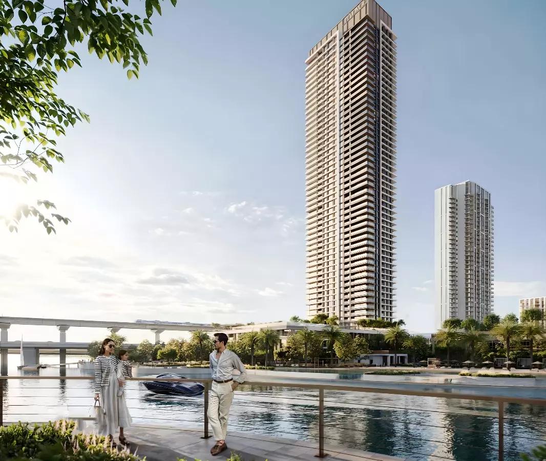 Waterfront view from Palace Residences Creek Blue, Emaar Dubai Creek Harbour