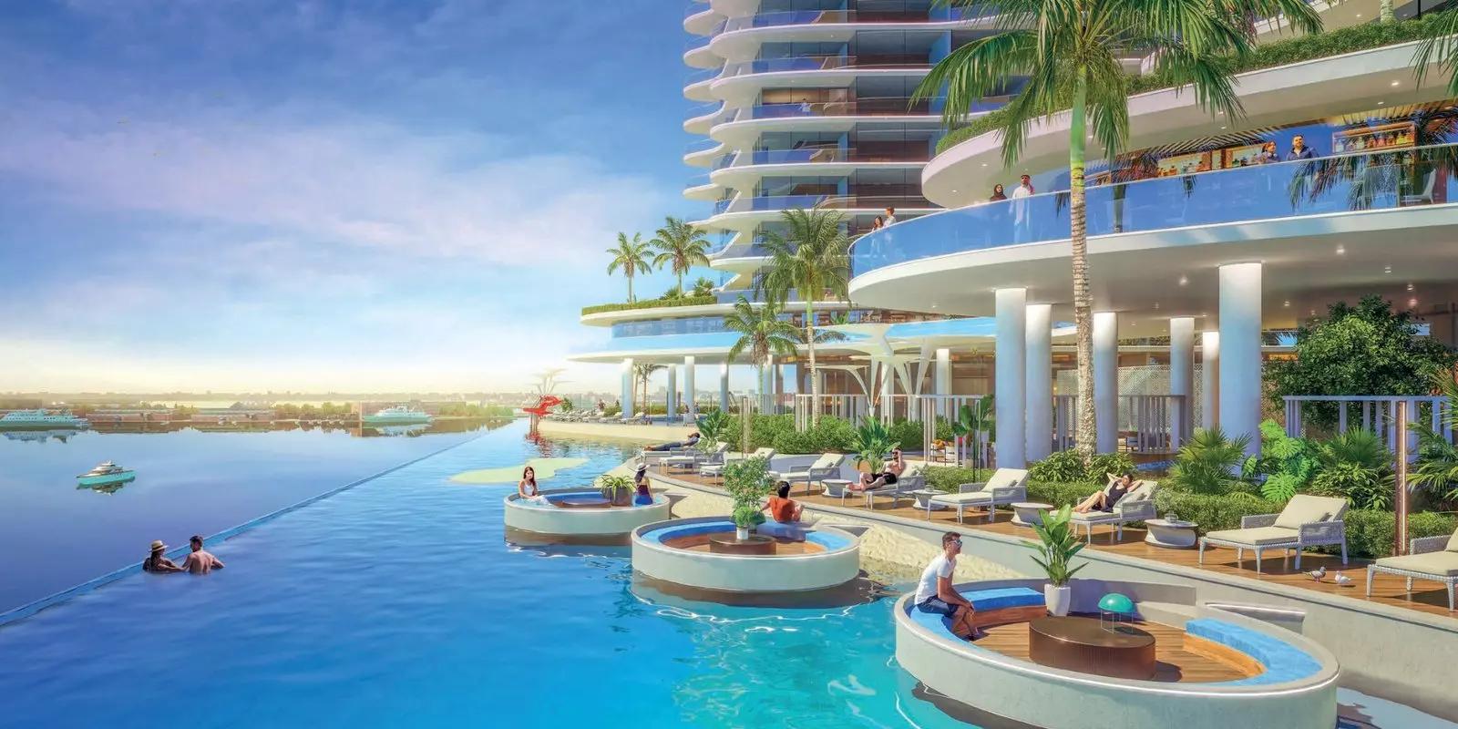 Oceanz Phase 2 by Danube shared pool deck area