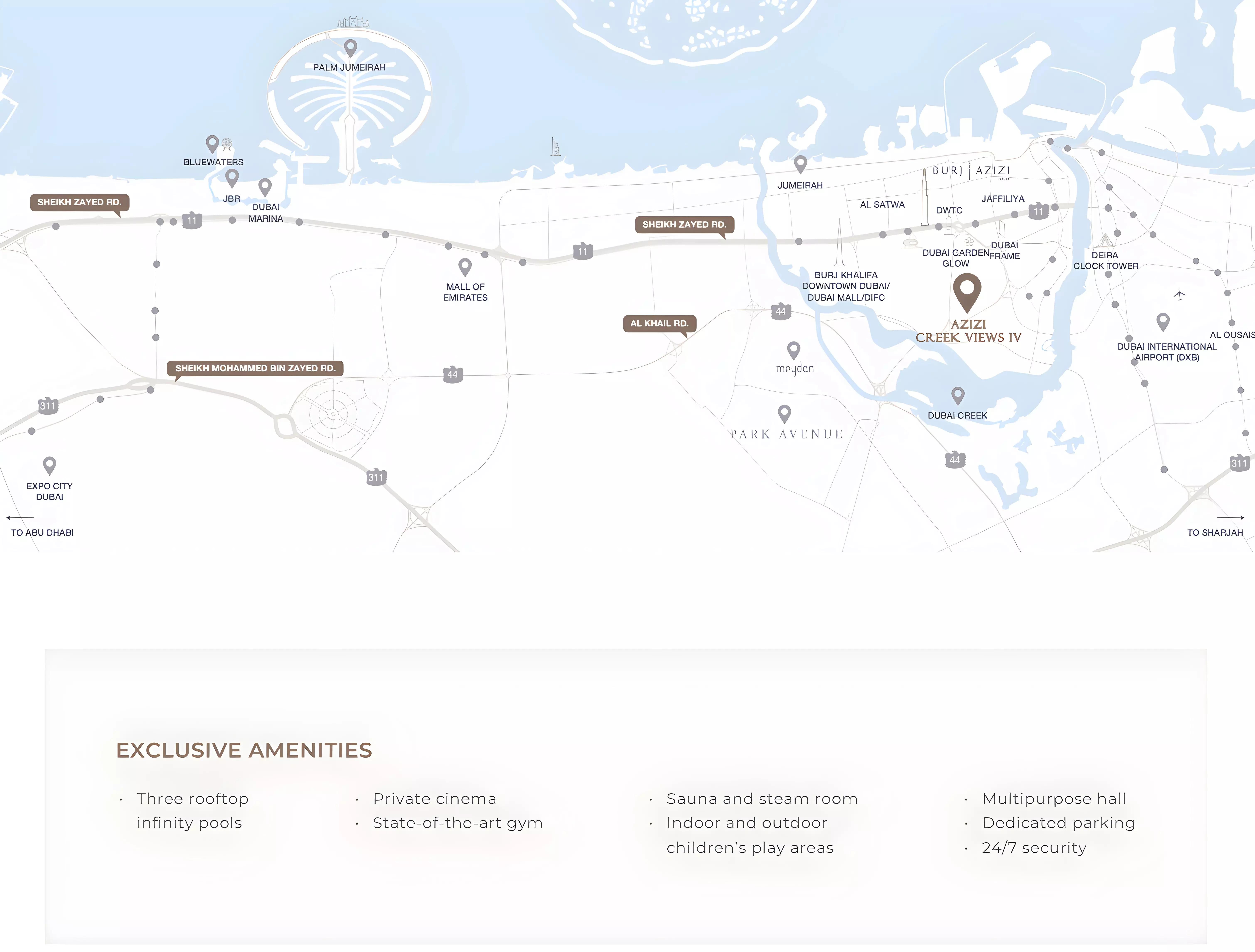 Master plan layout of the Creek Views 4 development, Al Jaddaf, Dubai