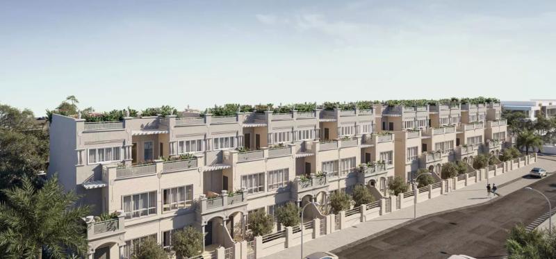 Marwa Homes 3 townhouse exterior in Jumeirah Village Circle, Dubai