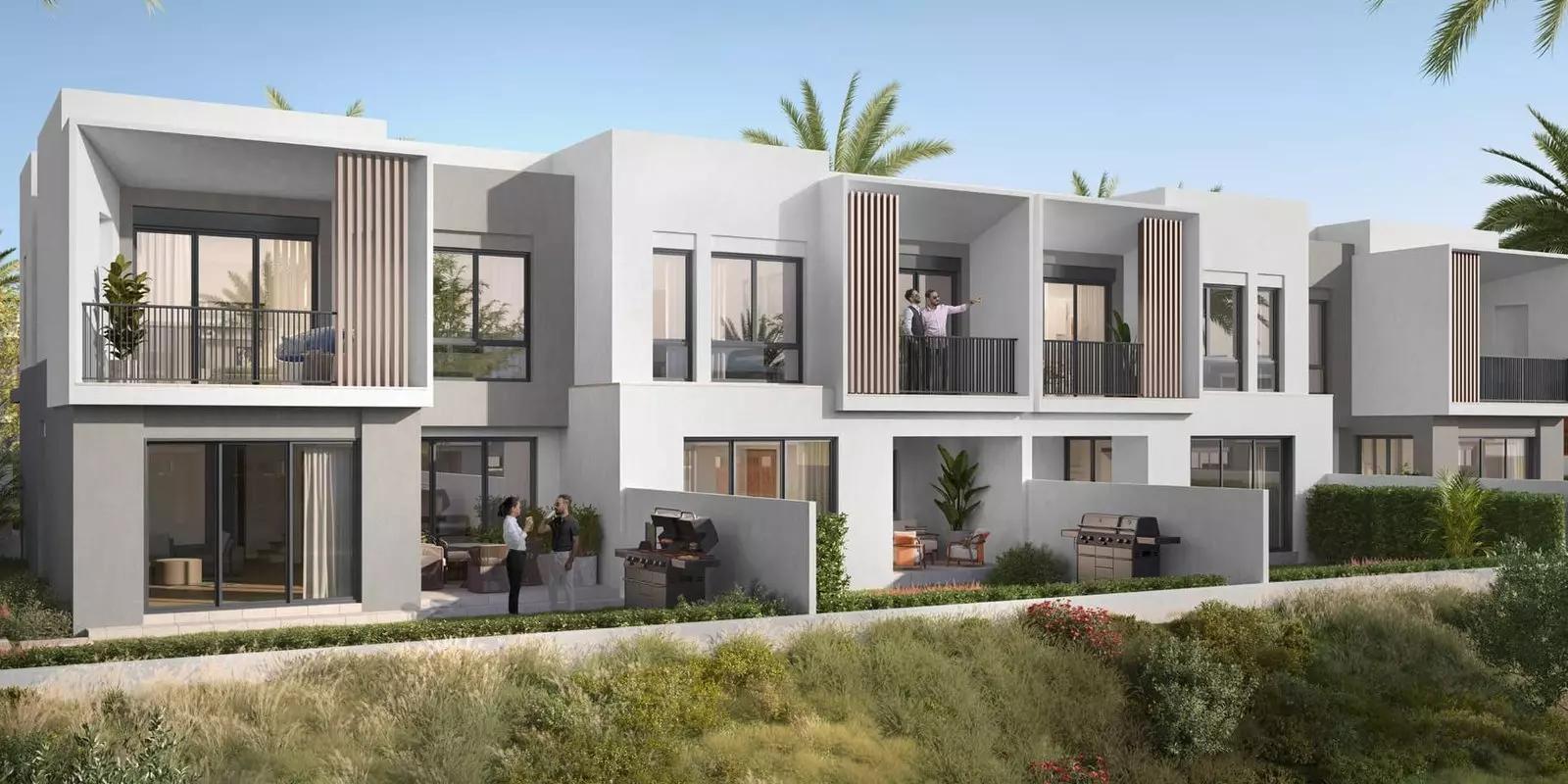 Villa street view with landscaping, Jebel Ali Village Phase 3, Jebel Ali, Dubai