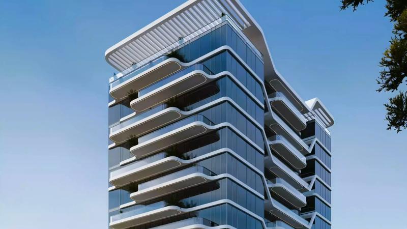 Mavis Residence apartment building exterior on Dubai Islands