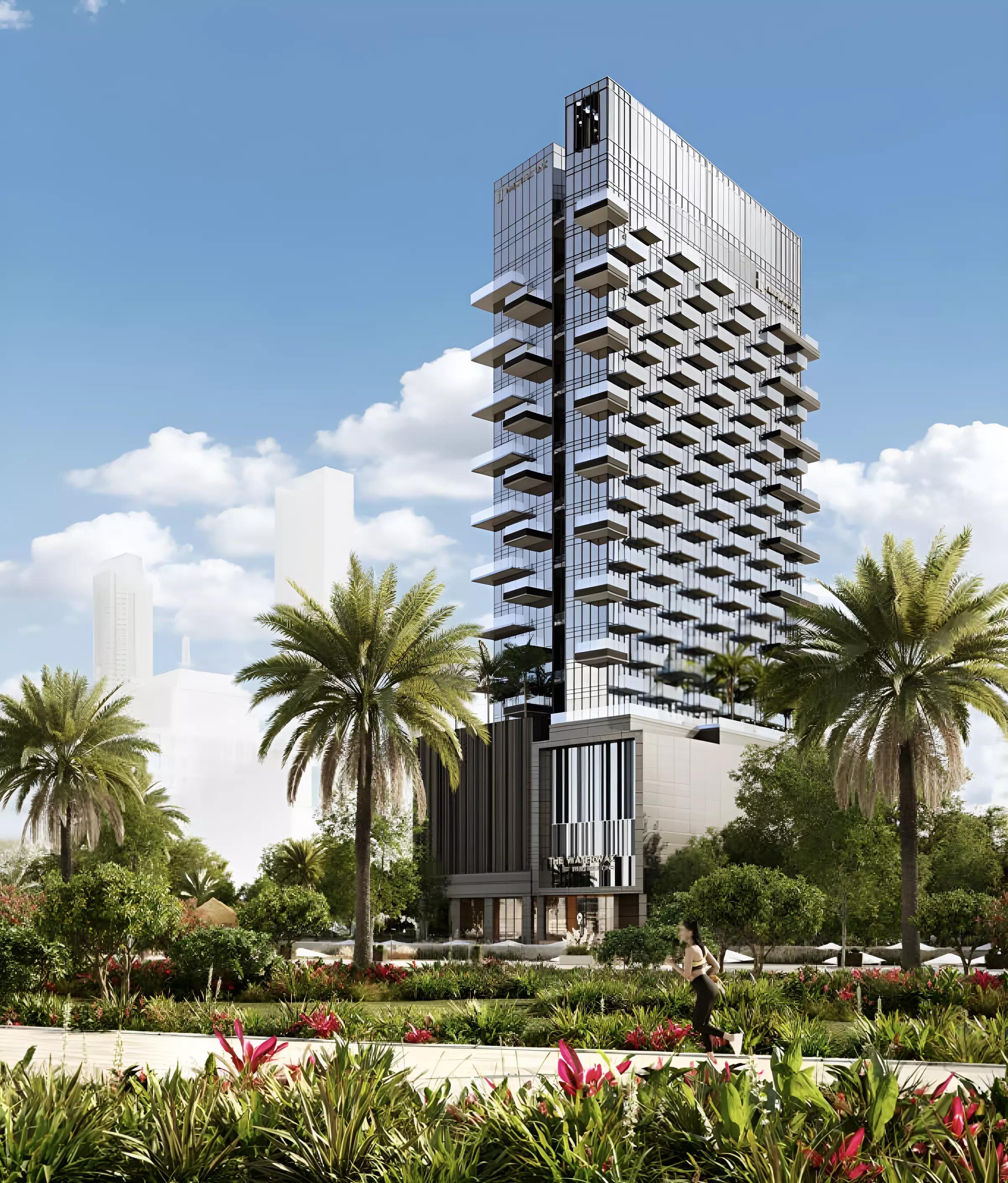 The Waterway exterior facade view, Sobha Hartland II, Bukadra, Dubai