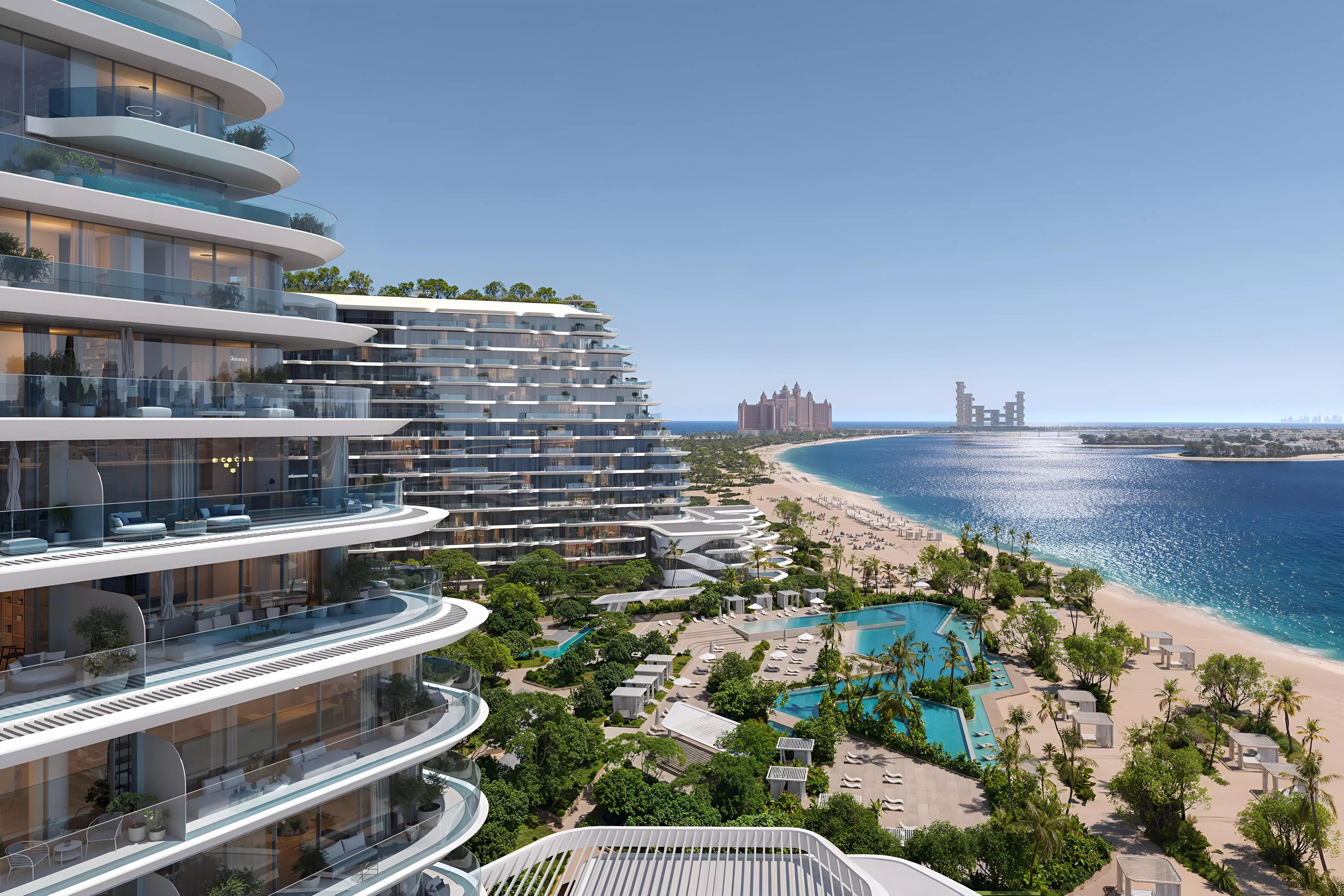 Exterior view of Bella by Passo villas on Palm Jumeirah, Dubai