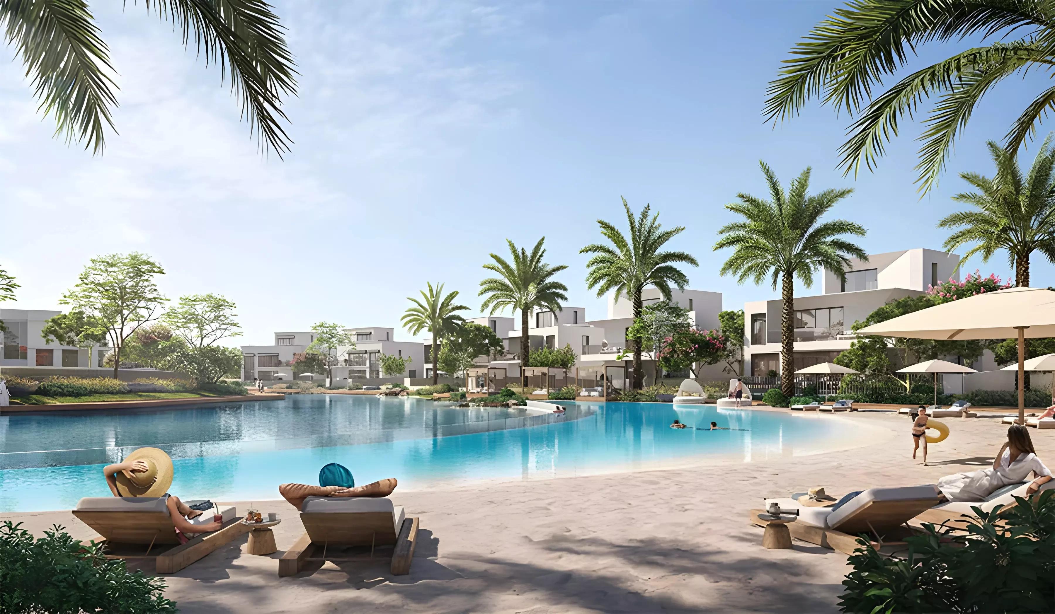 Villa living space interior at Oasis Address Branded Villas, The Oasis by Emaar