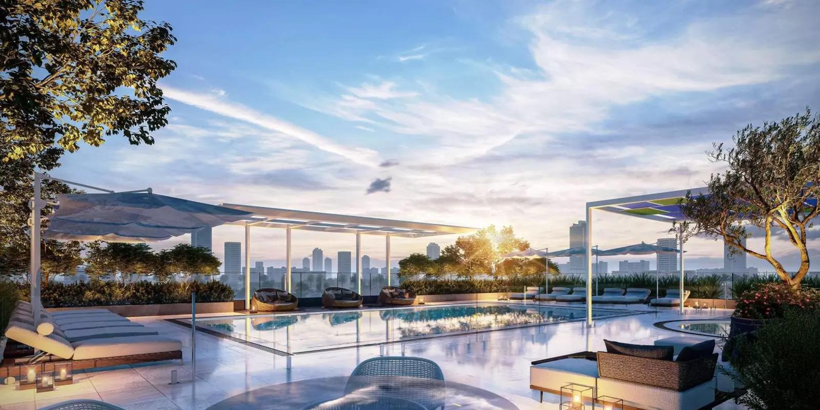 Prive Residence kitchen and dining space, Dubai Hills Estate, Dubai