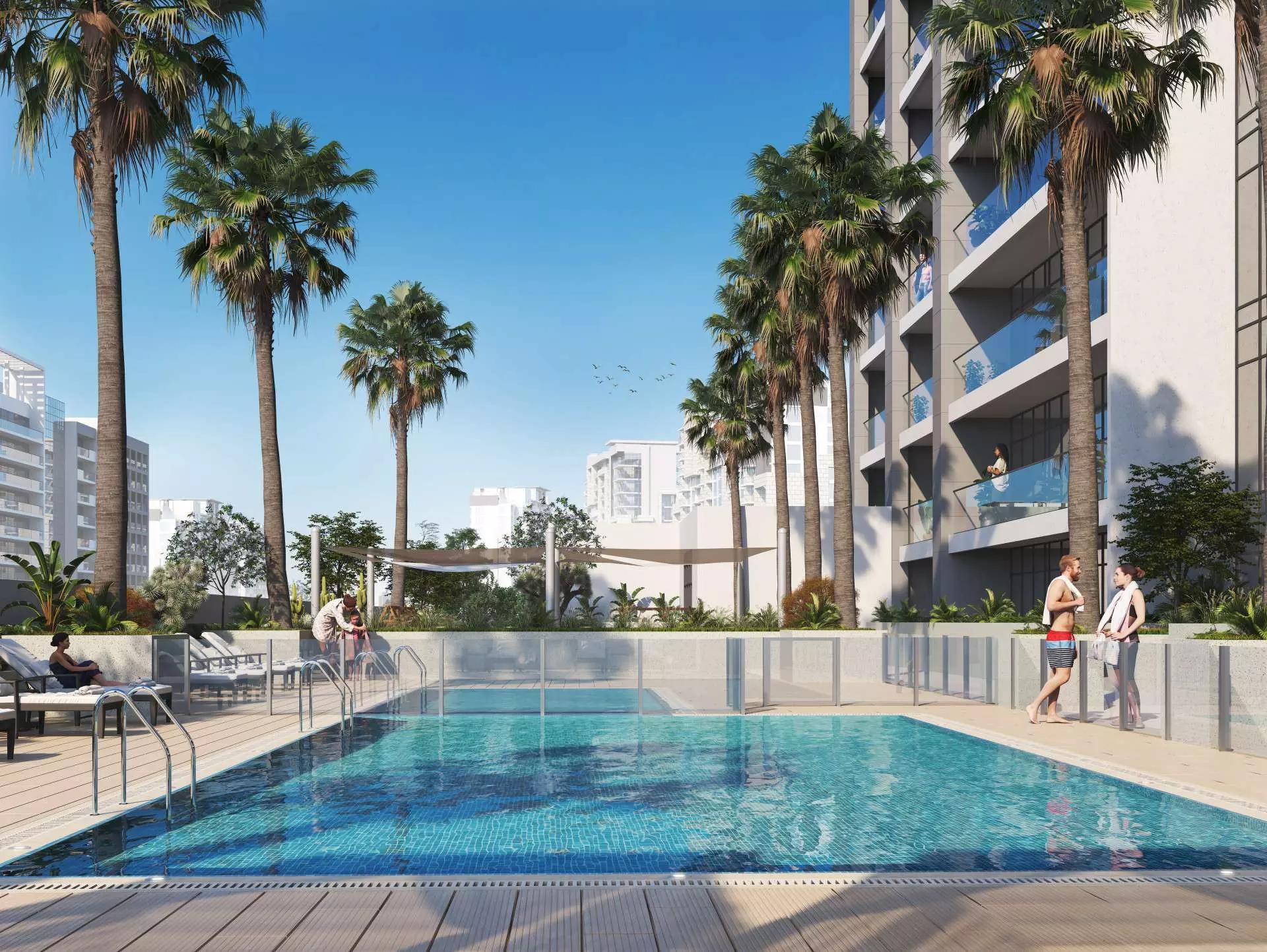 Azizi Riviera 67 residential facade, Meydan One, Dubai