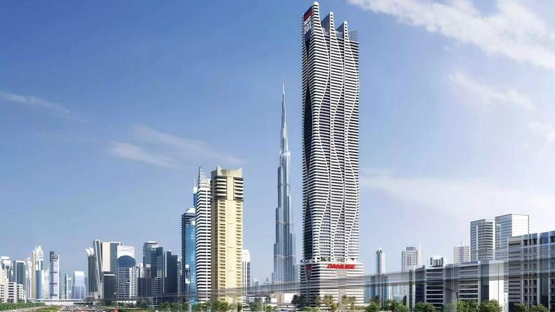 Bayz 101 tower exterior with Business Bay skyline, Dubai