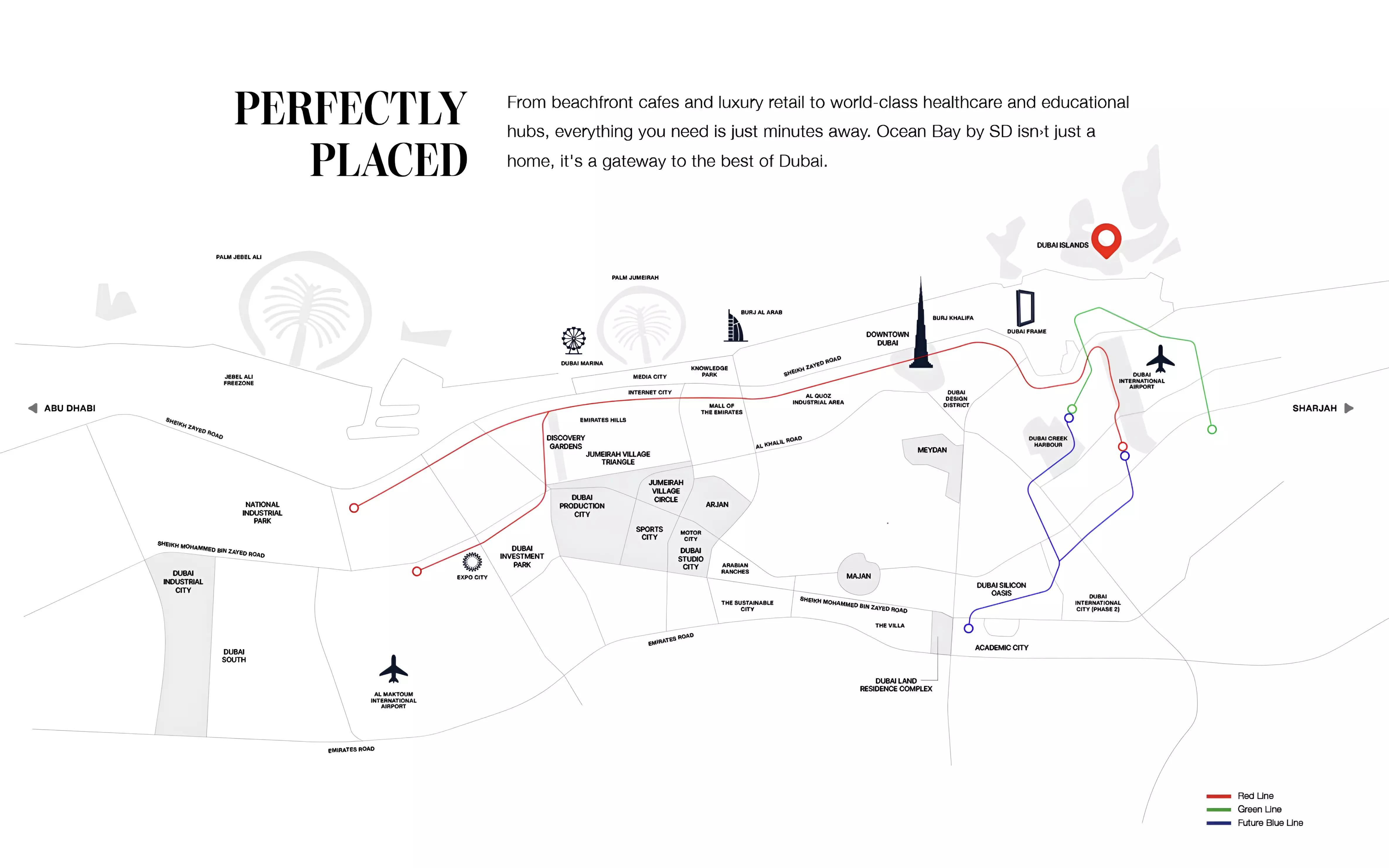 Samana Ocean Pearl master plan layout, Dubai Islands