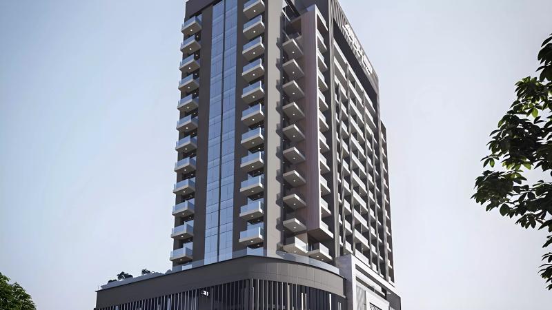Celia Heights exterior building facade in Majan, Dubai