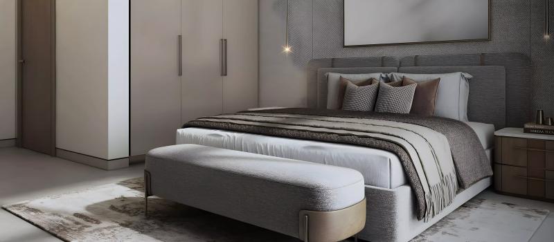 Exterior view of The Woods Elysian residential building at Sobha Sanctuary, Dubai
