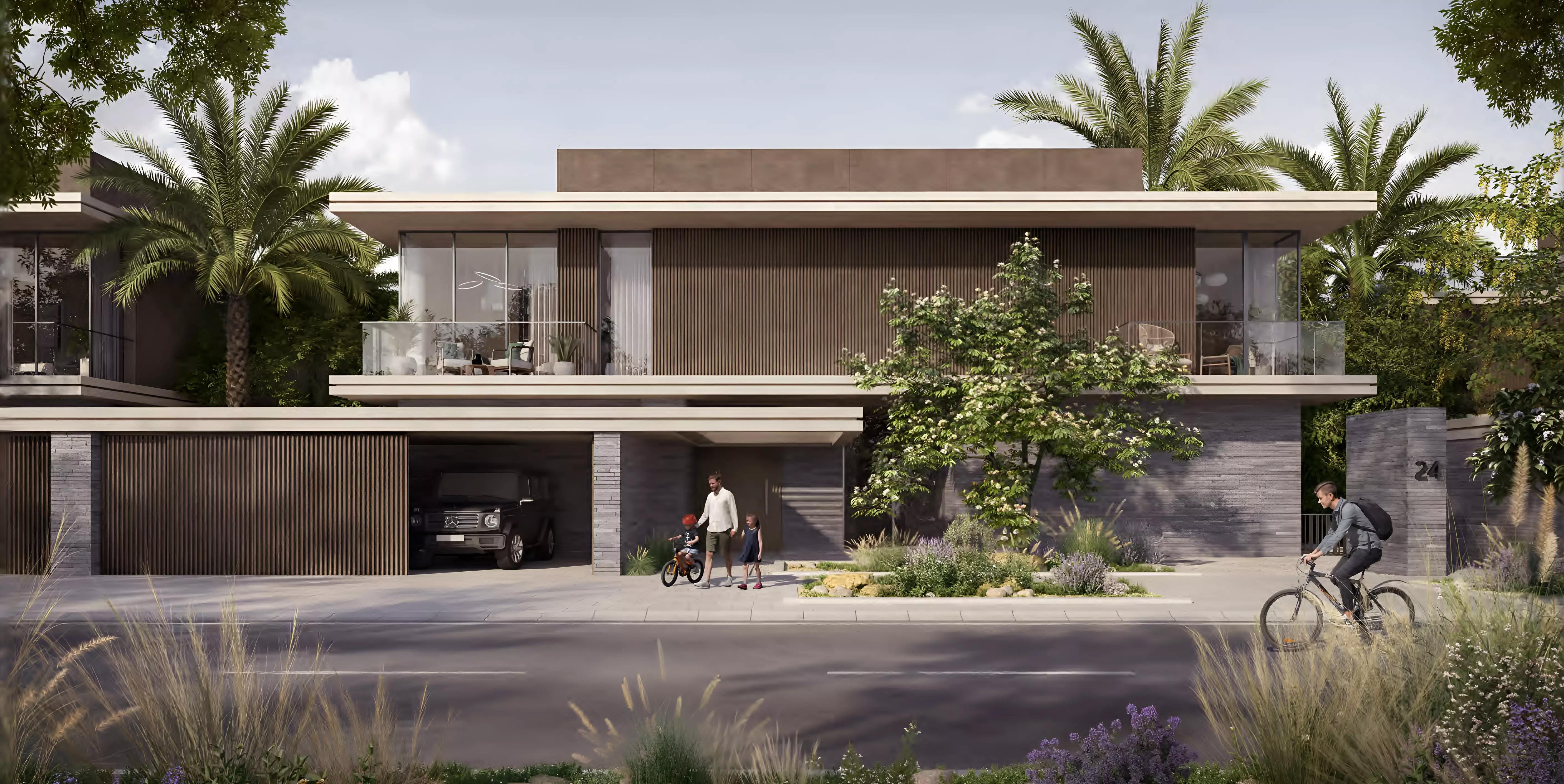 Diagon at Athlon villa facade and driveway, Dubai