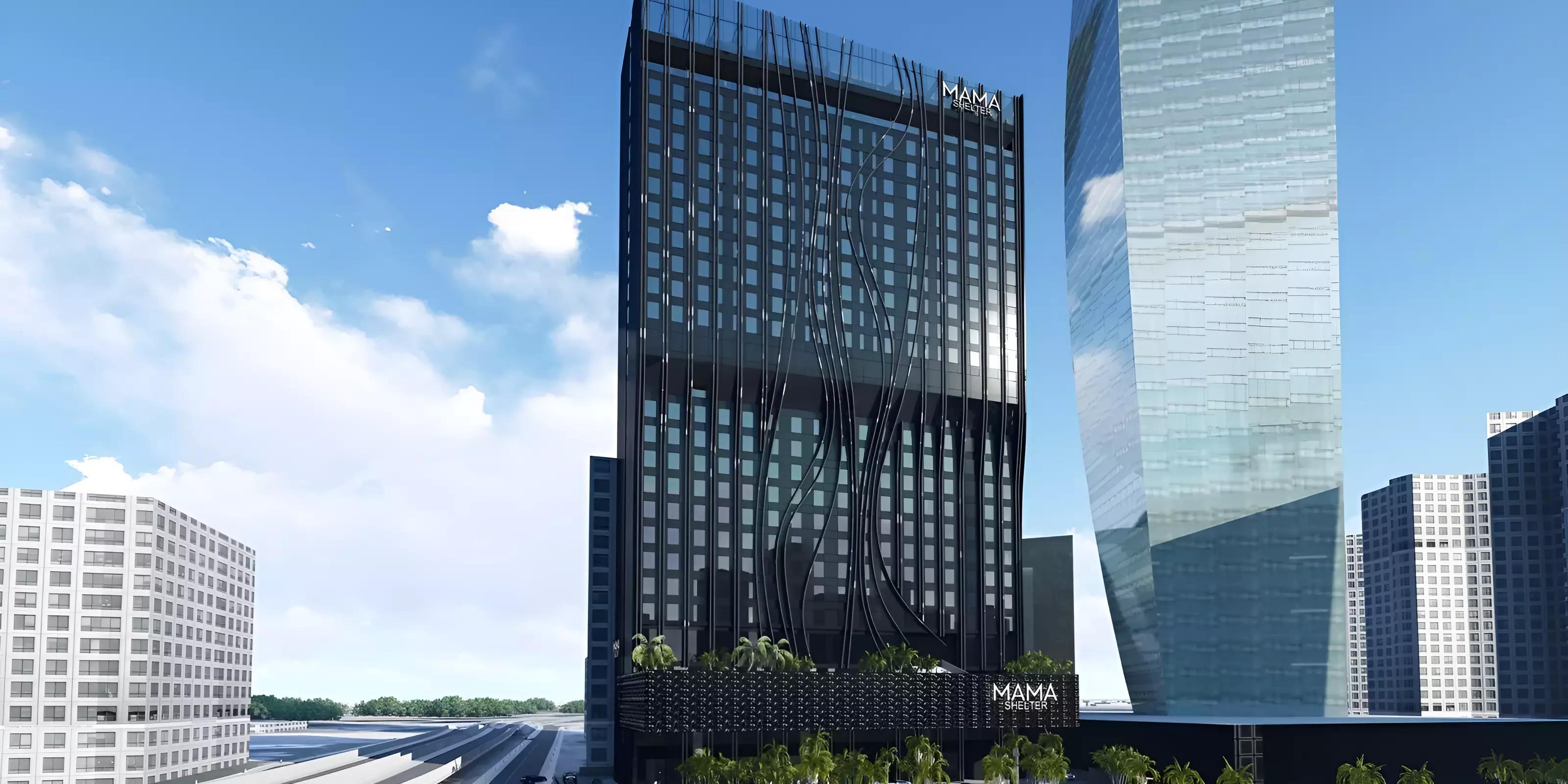 Mama Shelter apartment building exterior, Business Bay, Dubai