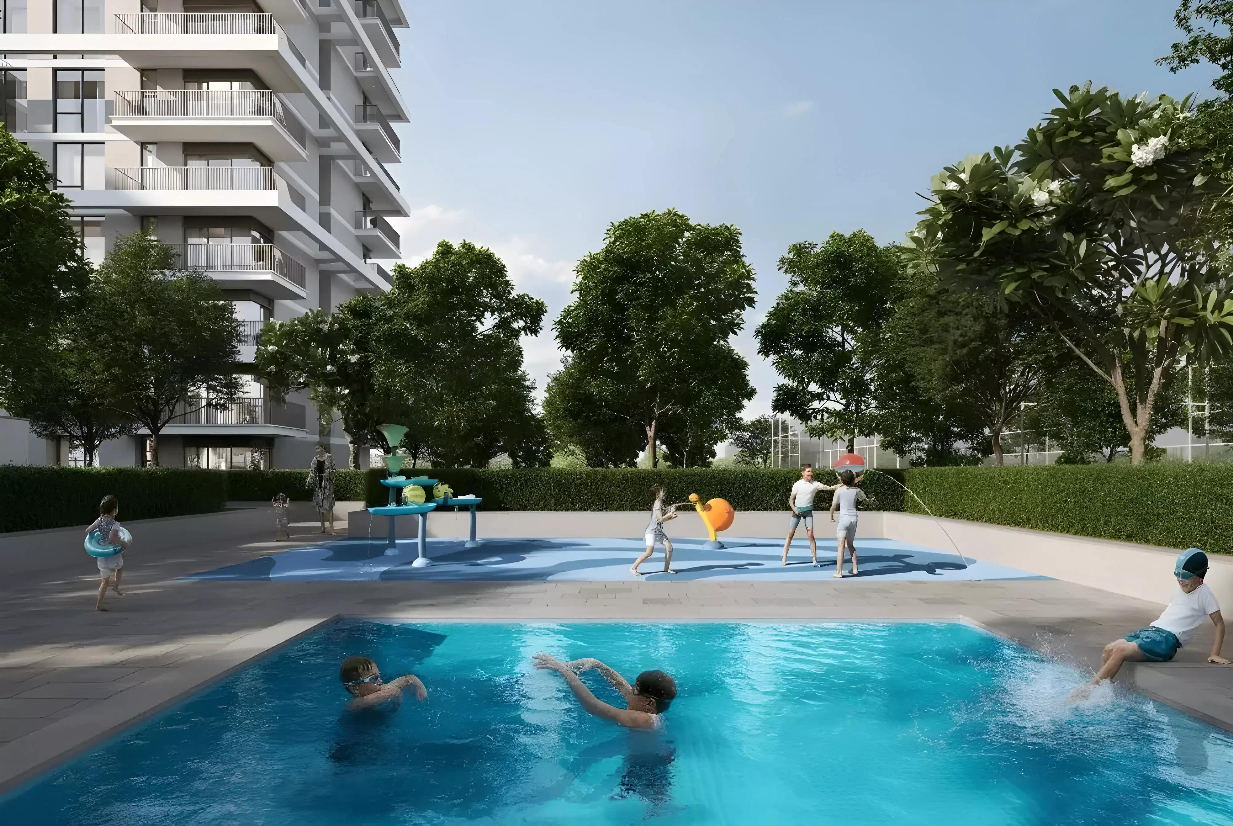 Golf Meadow apartment interior with golf course views, Emaar South