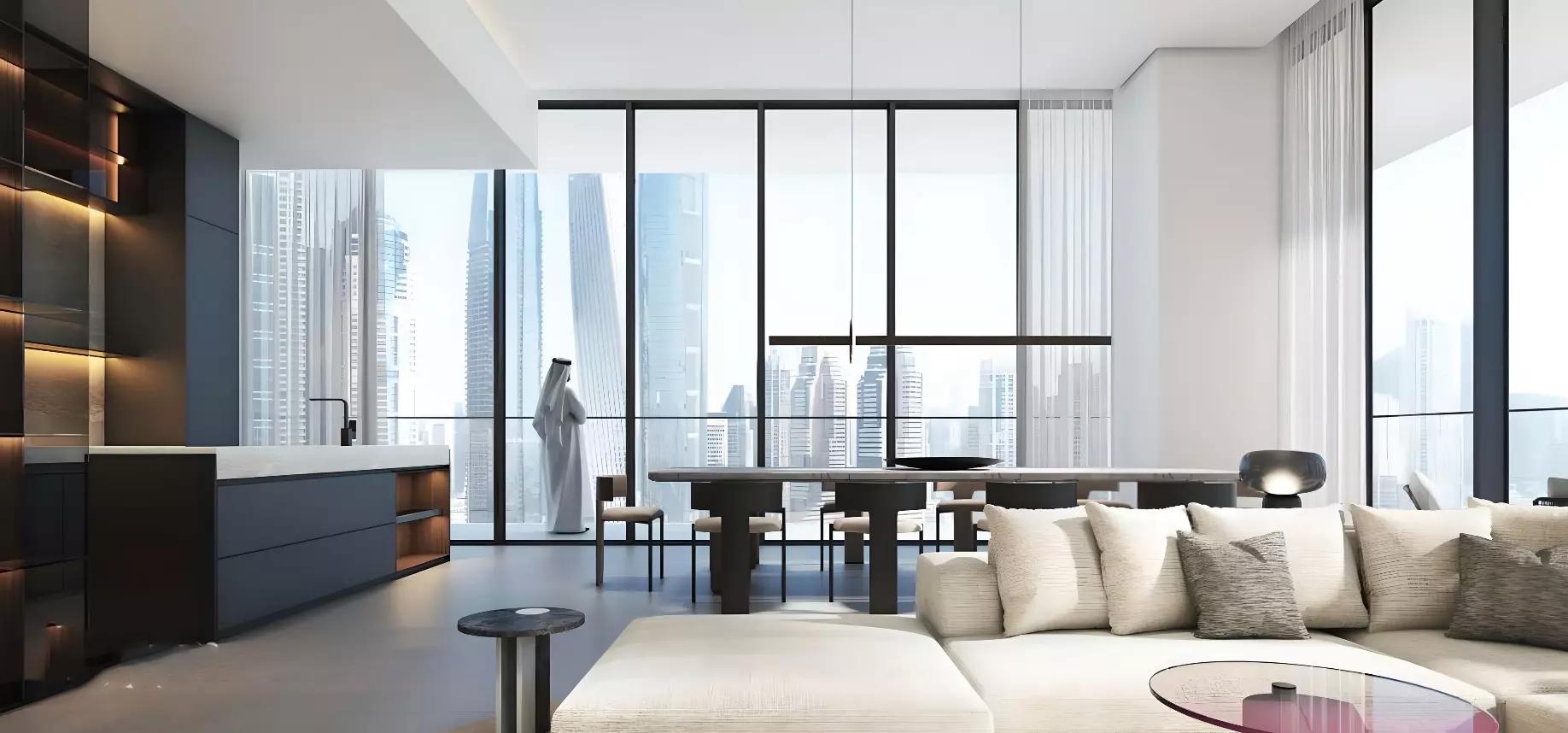 W Residences Dubai Harbour landscaped garden and walkway, Dubai Harbour, Dubai